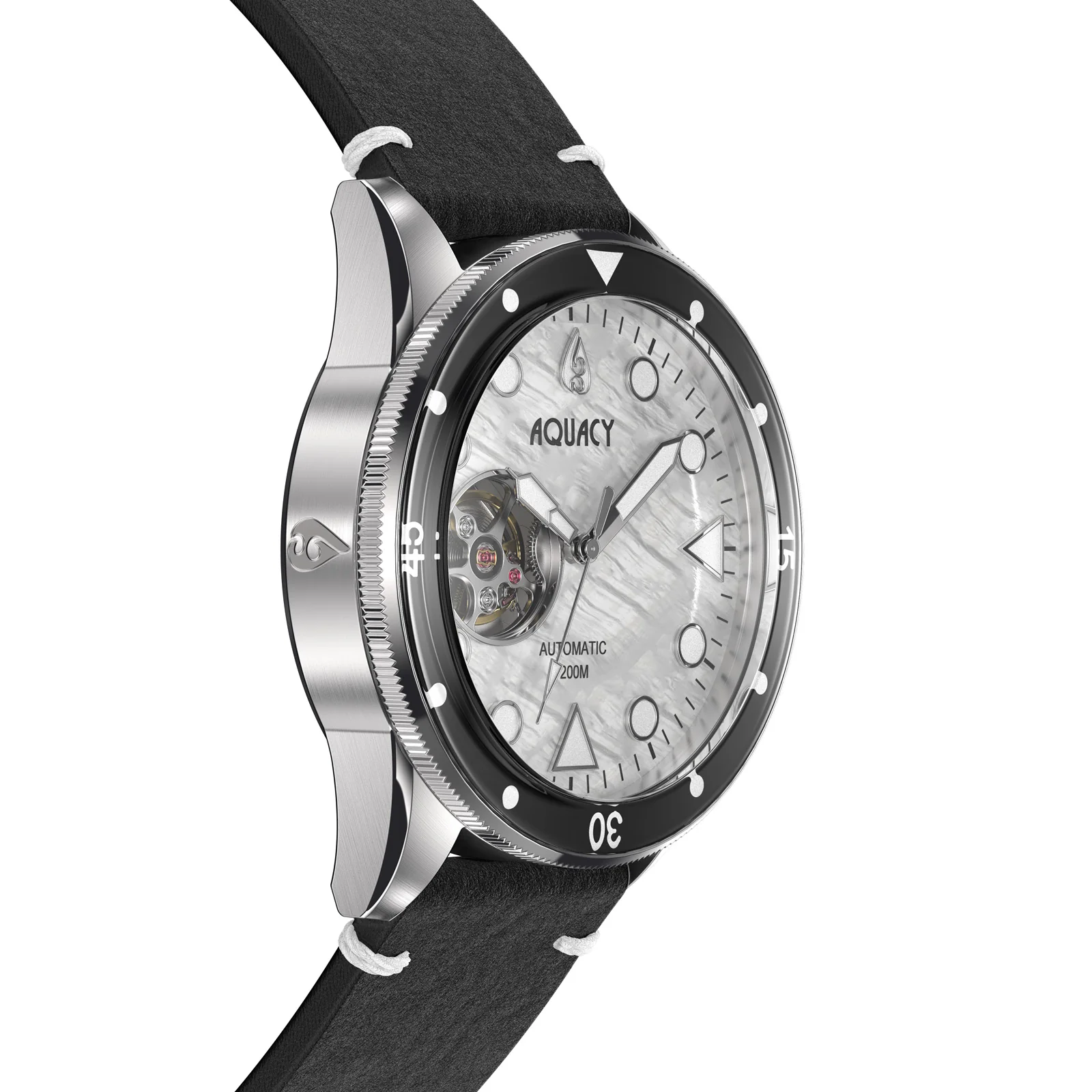Automatic Seiko NH38 Cave Diver White Mother of Pearl Dial | Mother of Pearl Dial - Image 6