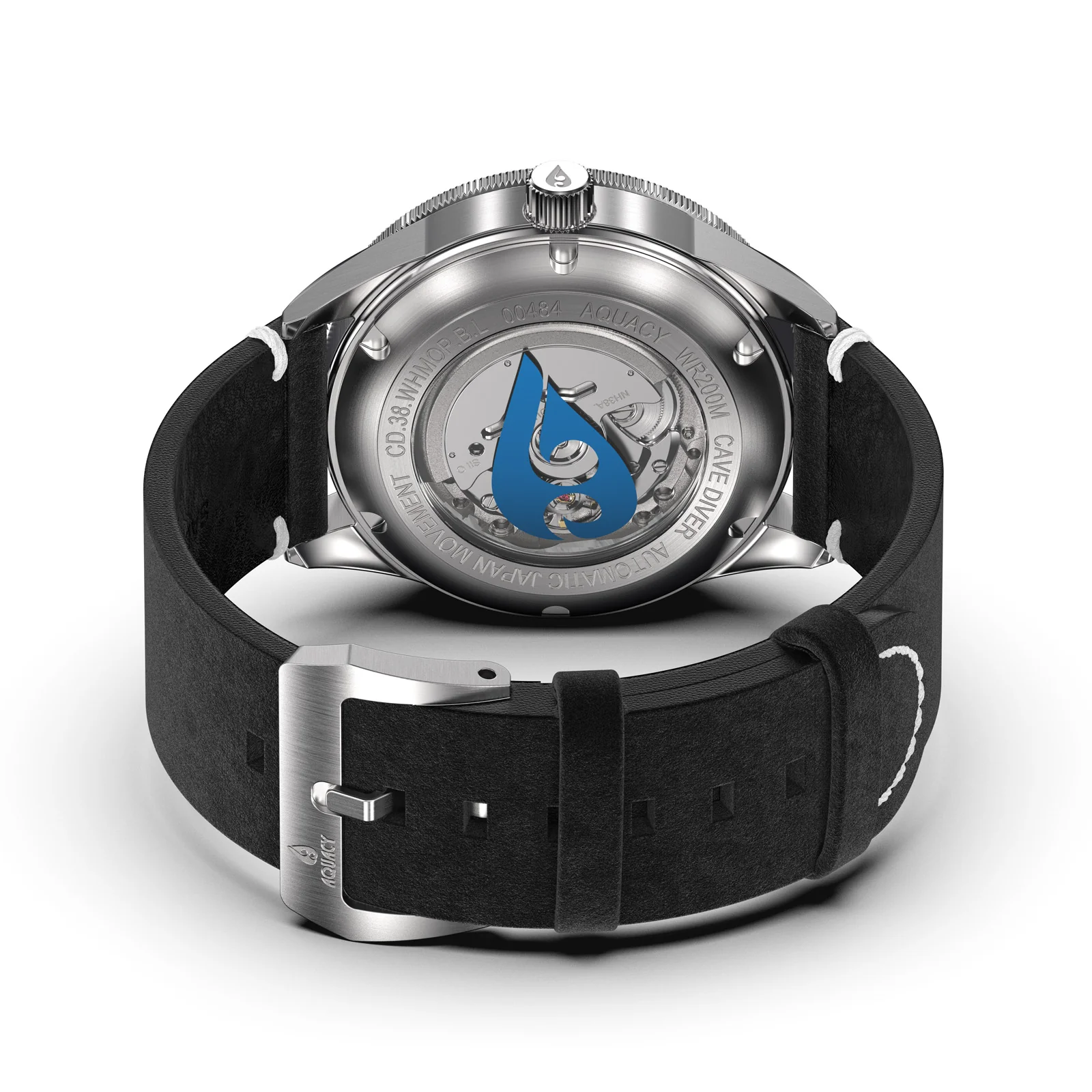 Automatic Seiko NH38 Cave Diver White Mother of Pearl Dial | Mother of Pearl Dial - Image 9