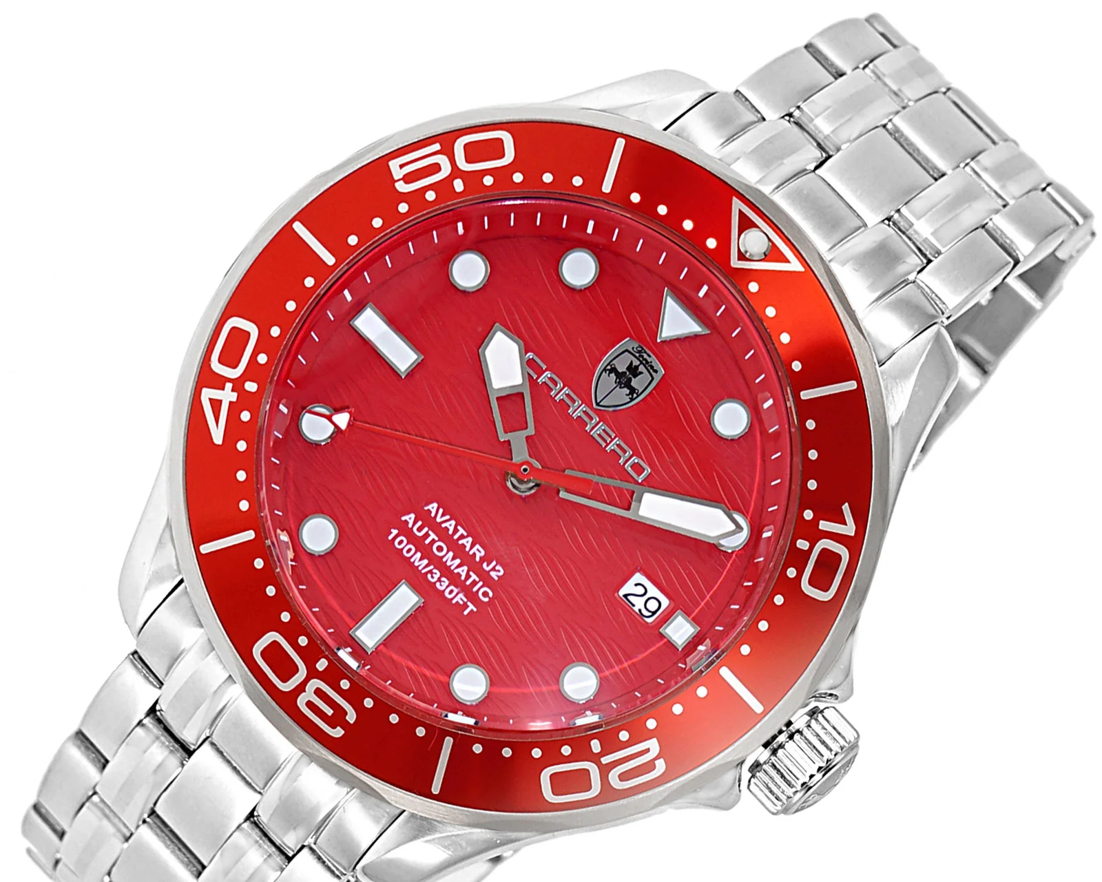 AVATAR-J2 Silvertone/Red | Red Dial - Image 4