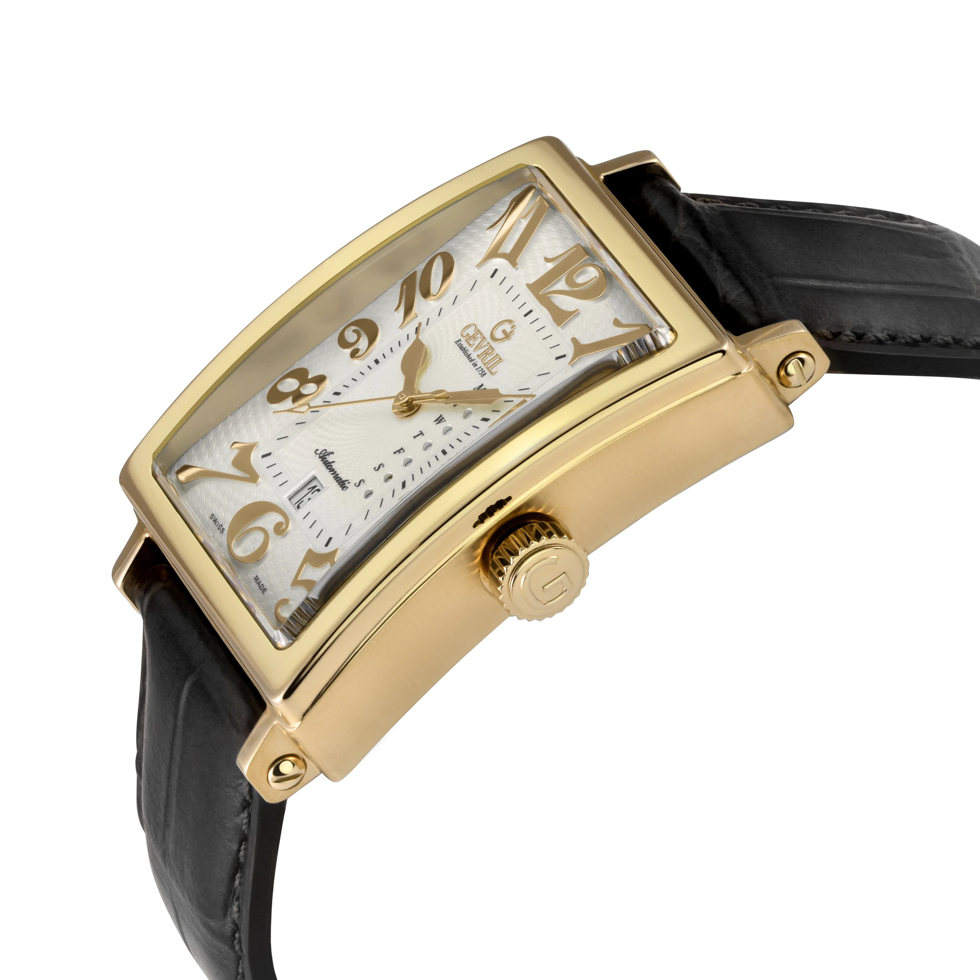 Avenue of Americas Gevril Men's Avenue of America's Modified Custom Sellita SW220-1, Swiss Automatic,IPYG Case, Silver/Gold Dial, Day-Date | White Dial - Image 2