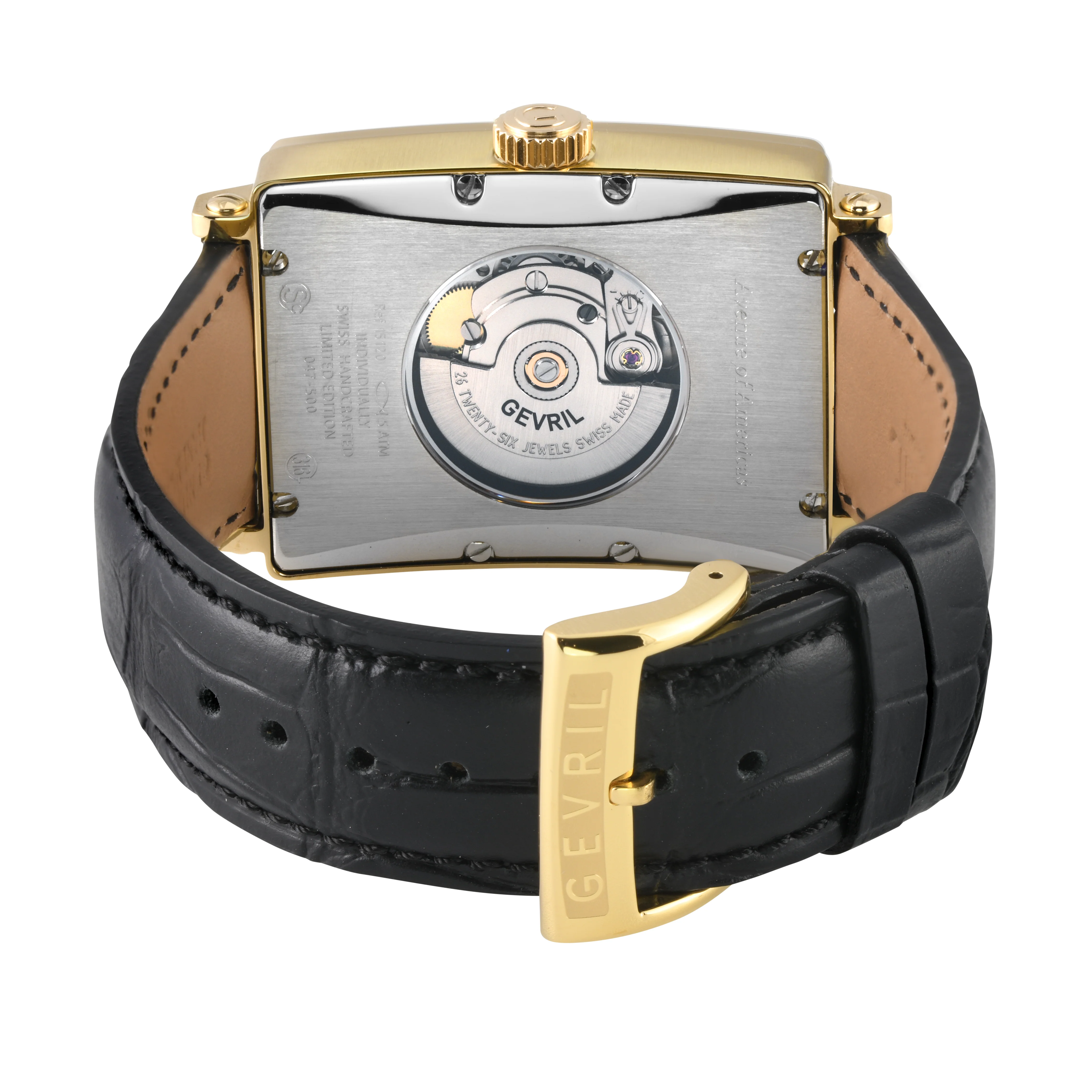 Avenue of Americas Gevril Men's Avenue of America's Modified Custom Sellita SW220-1, Swiss Automatic,IPYG Case, Silver/Gold Dial, Day-Date | White Dial - Image 3