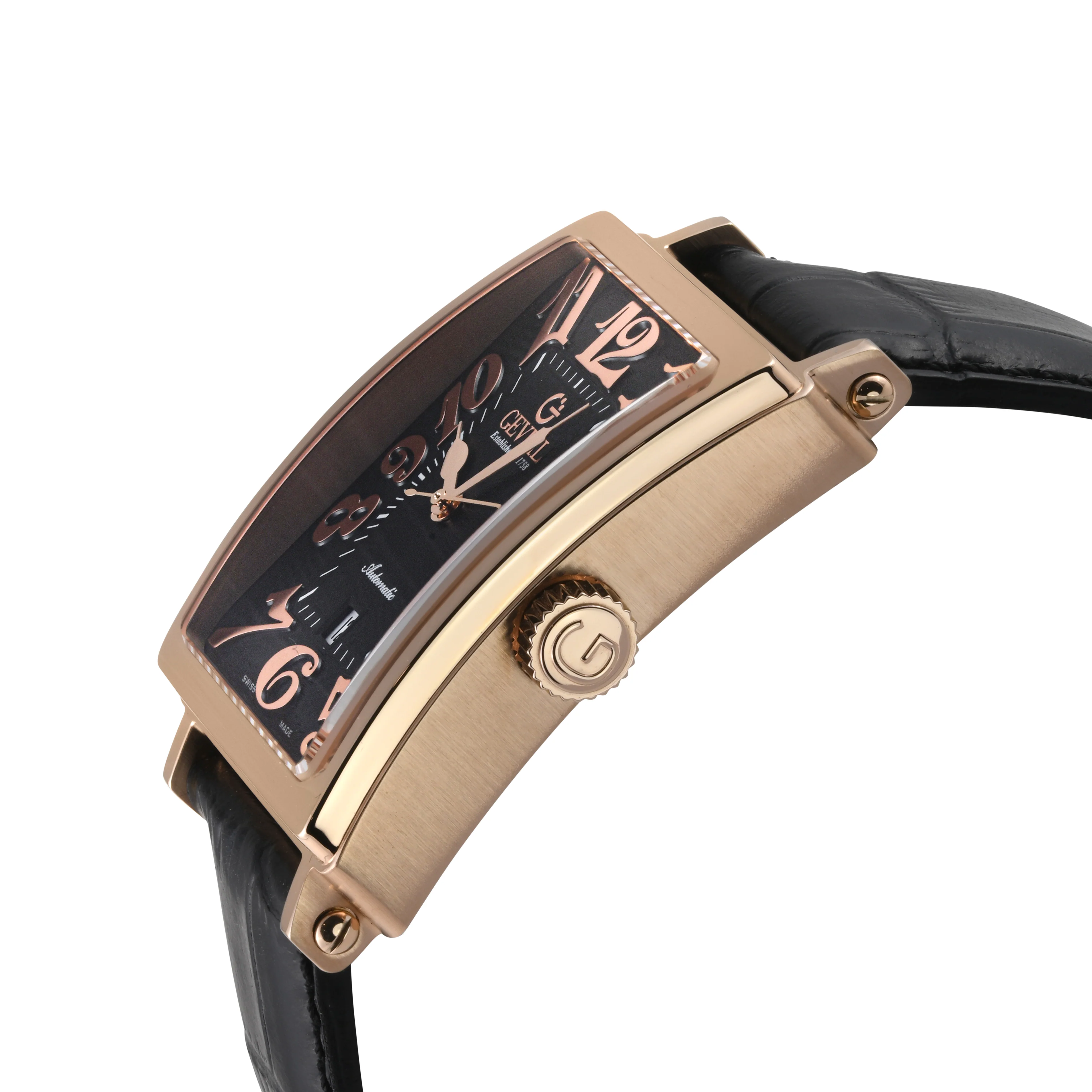 Avenue of Americas Swiss made Automatic Sellita SW200 rectangle Black Black | Black Dial - Image 3