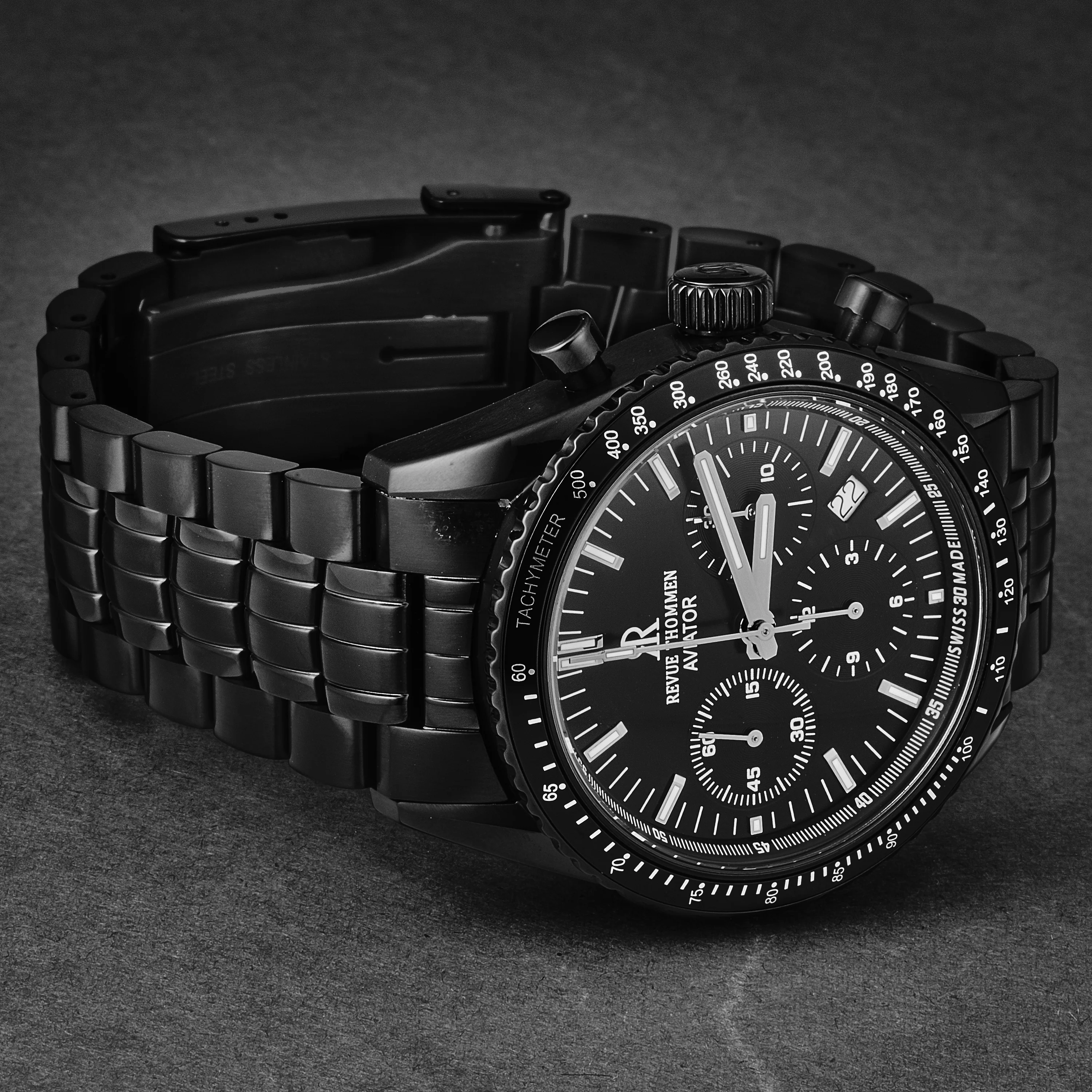 Aviator 17000.6177 / Black | Black Dial - Image 2