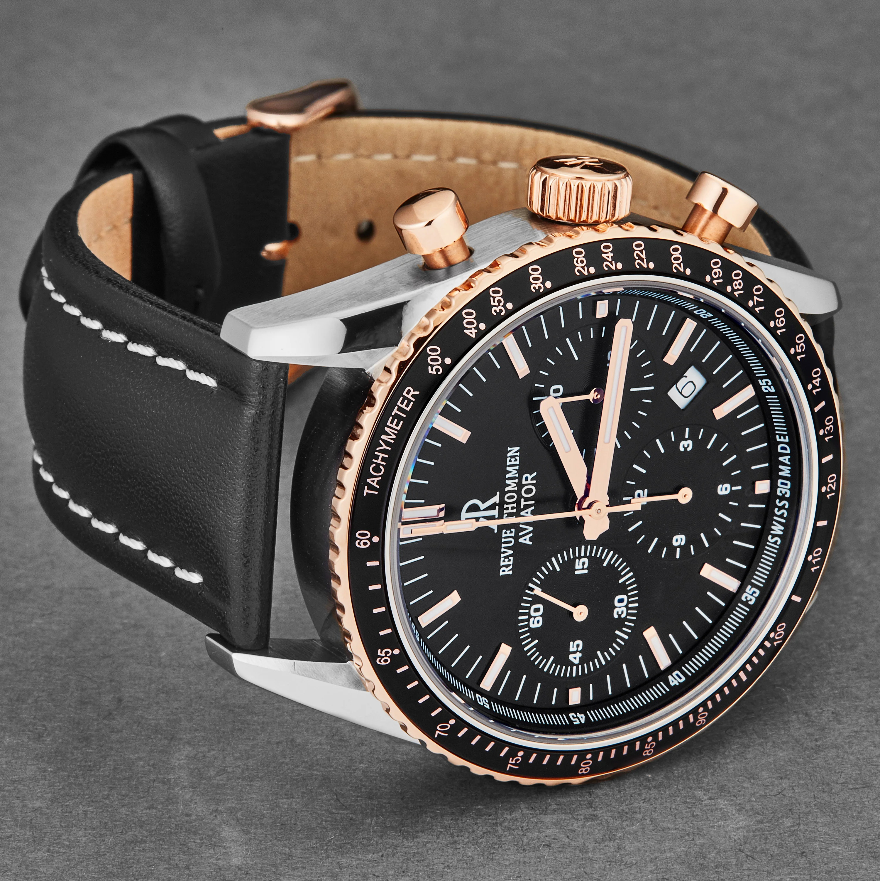 Aviator 17000.6557 / Black | Black Dial - Image 2