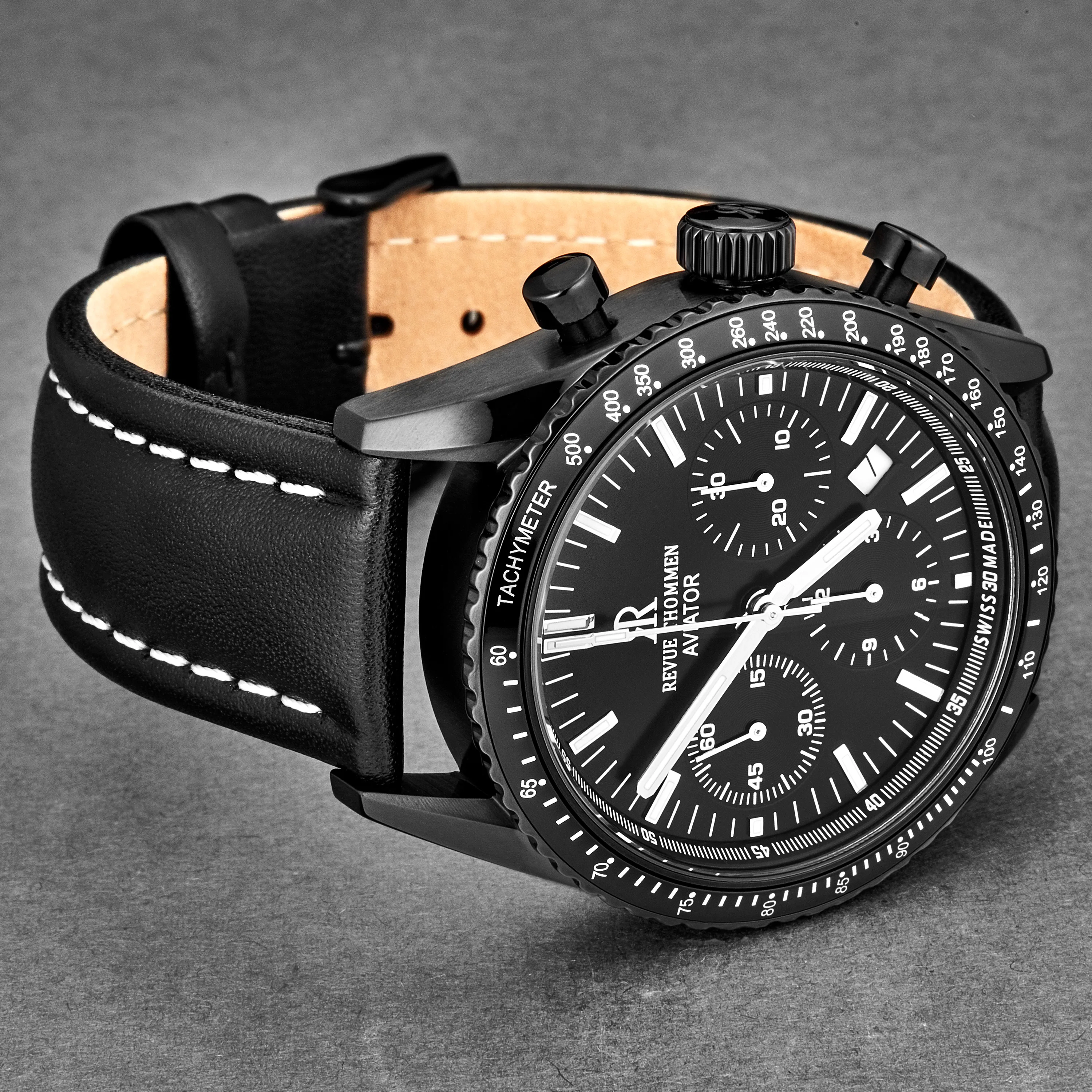 Aviator 17000.6577 / Black | Black Dial - Image 2