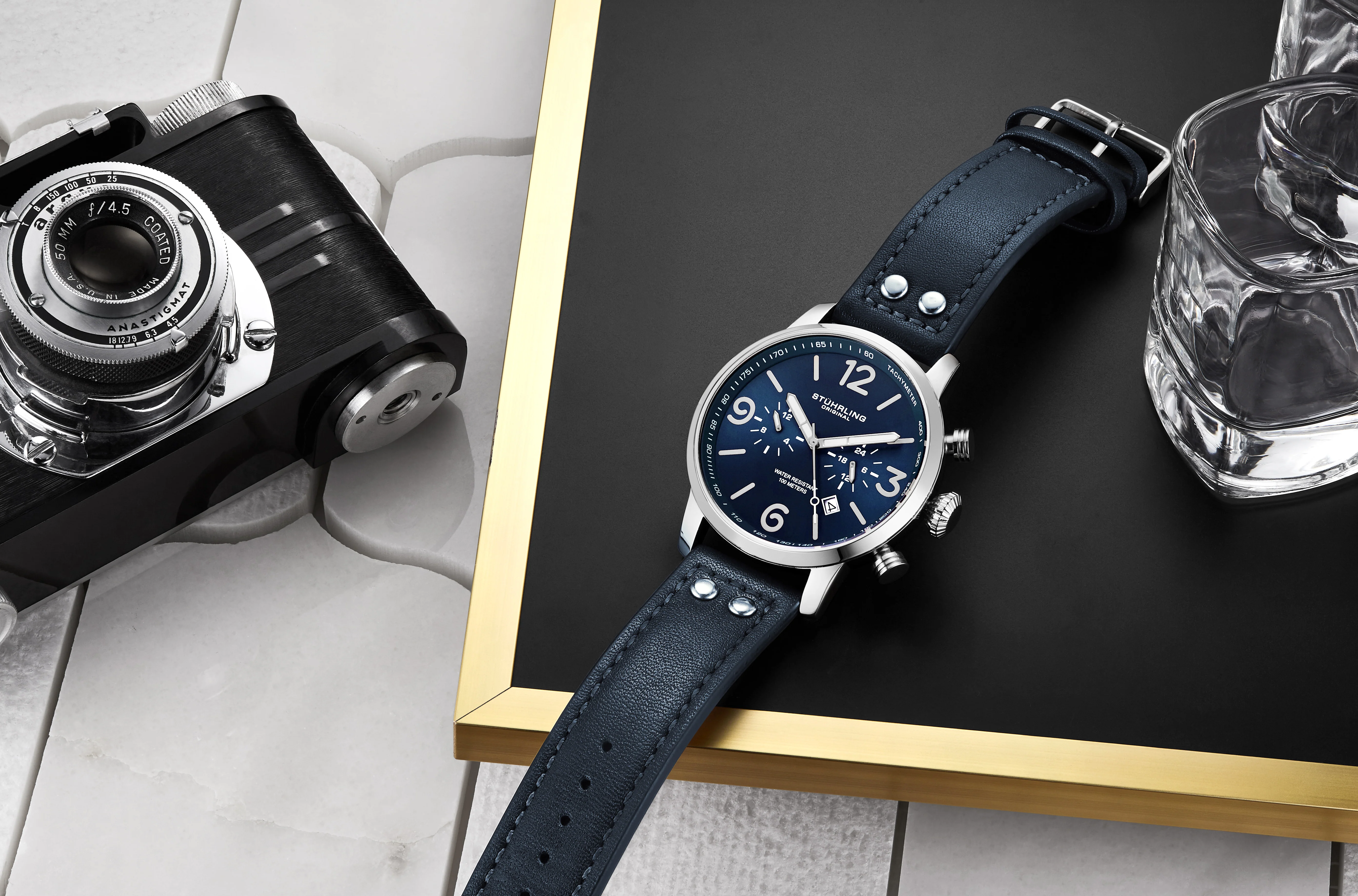 Aviator Blue/ Leather | Blue Dial - Image 4