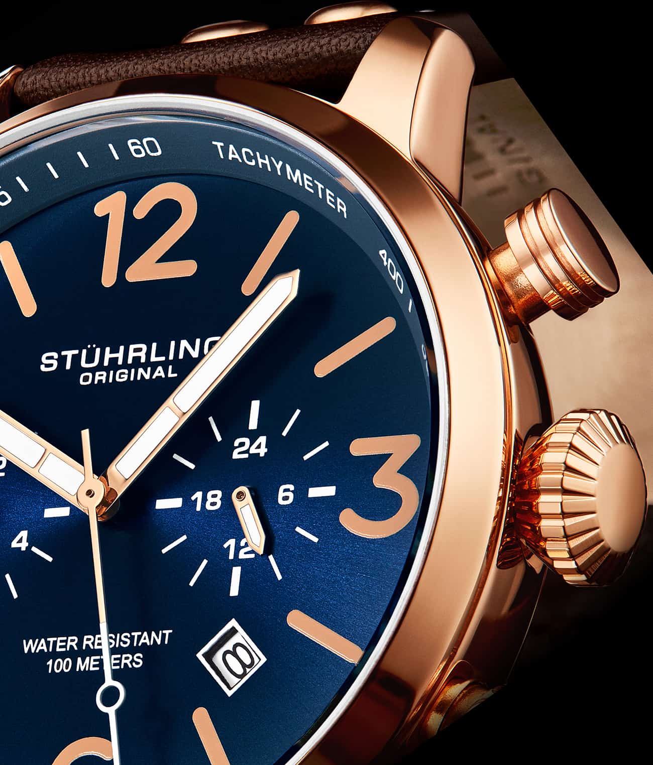 Aviator Blue Dial/ Brown Leather | Blue Dial - Image 3
