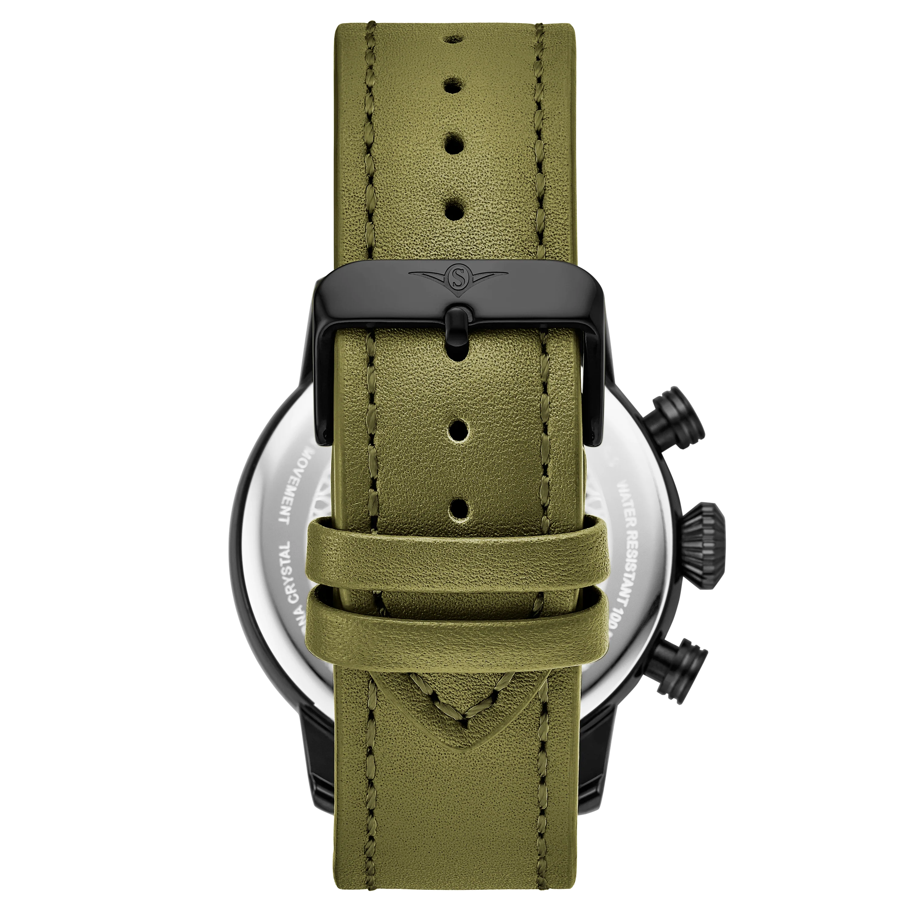 Aviator Green / Leather | Black Dial - Image 2