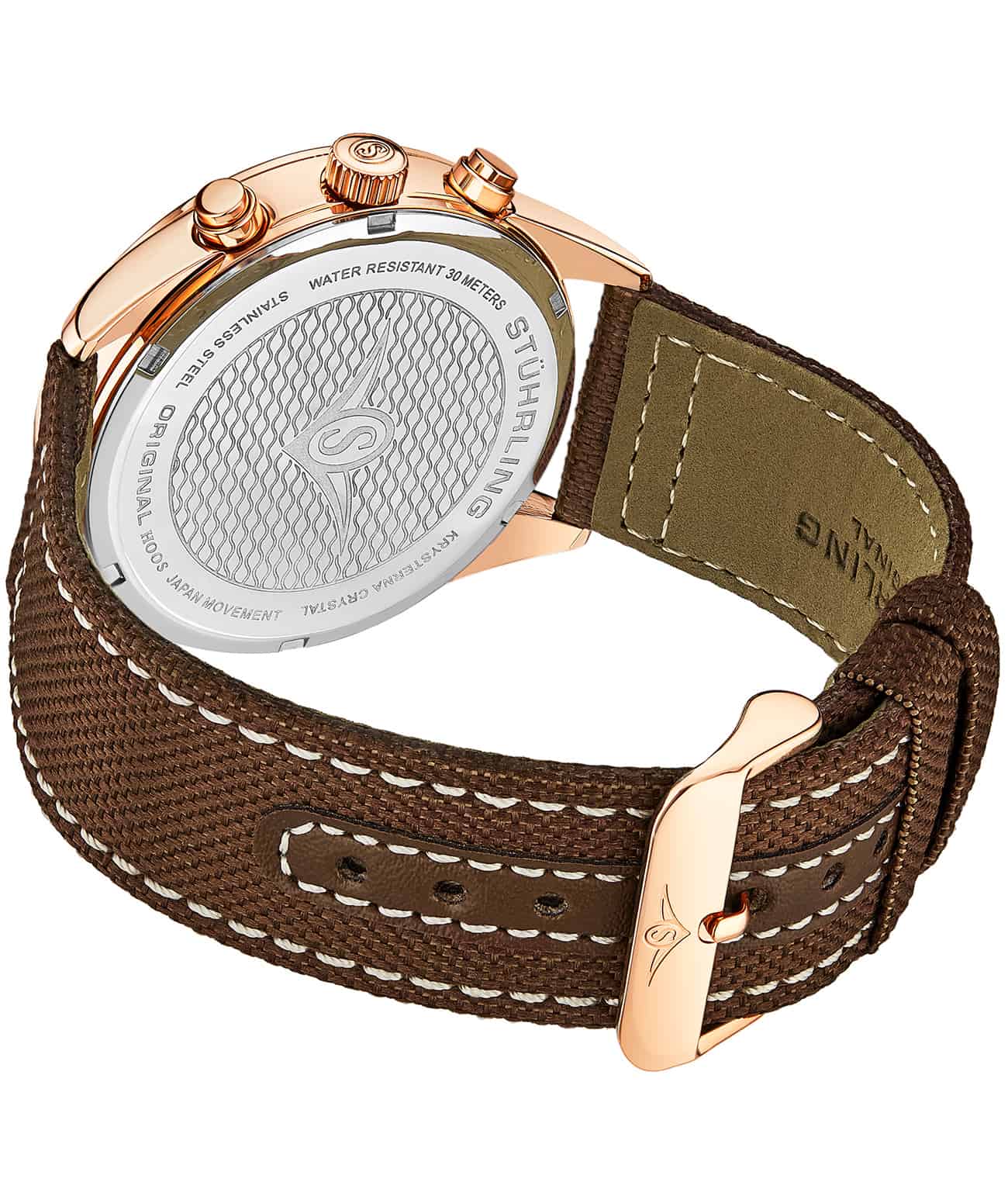 Aviator Rose Dial/ Brown Nylon | Rose Gold Dial - Image 2