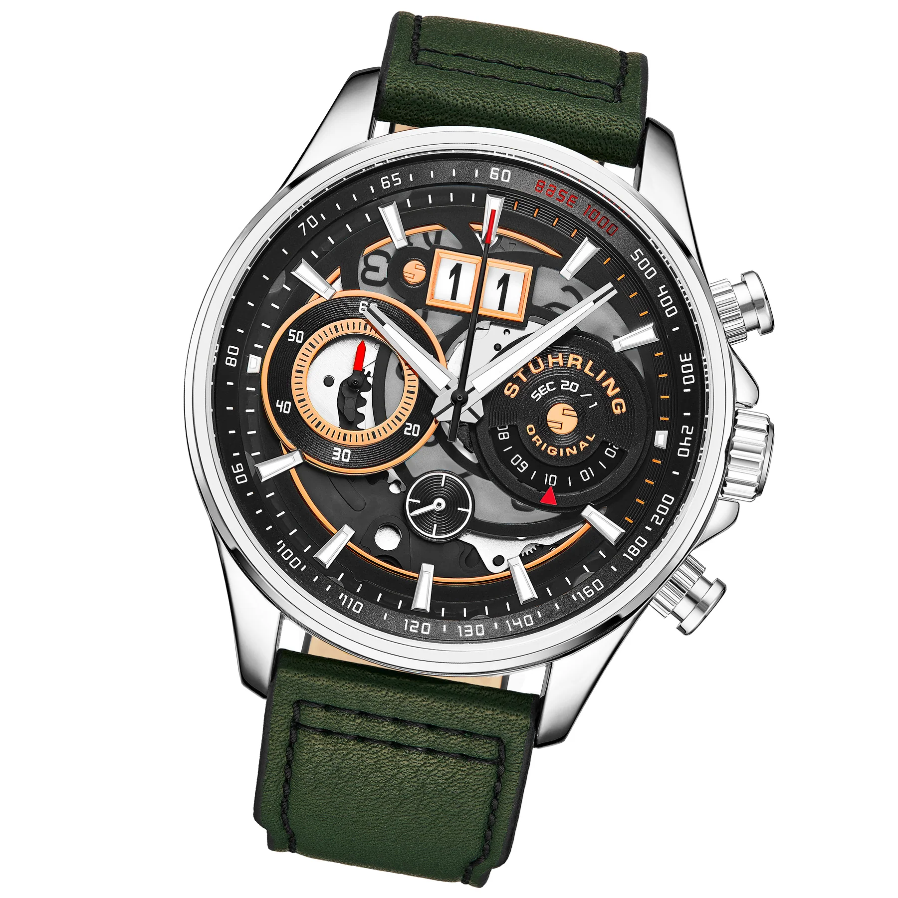 Aviator Green/Leather | Black Dial - Image 2