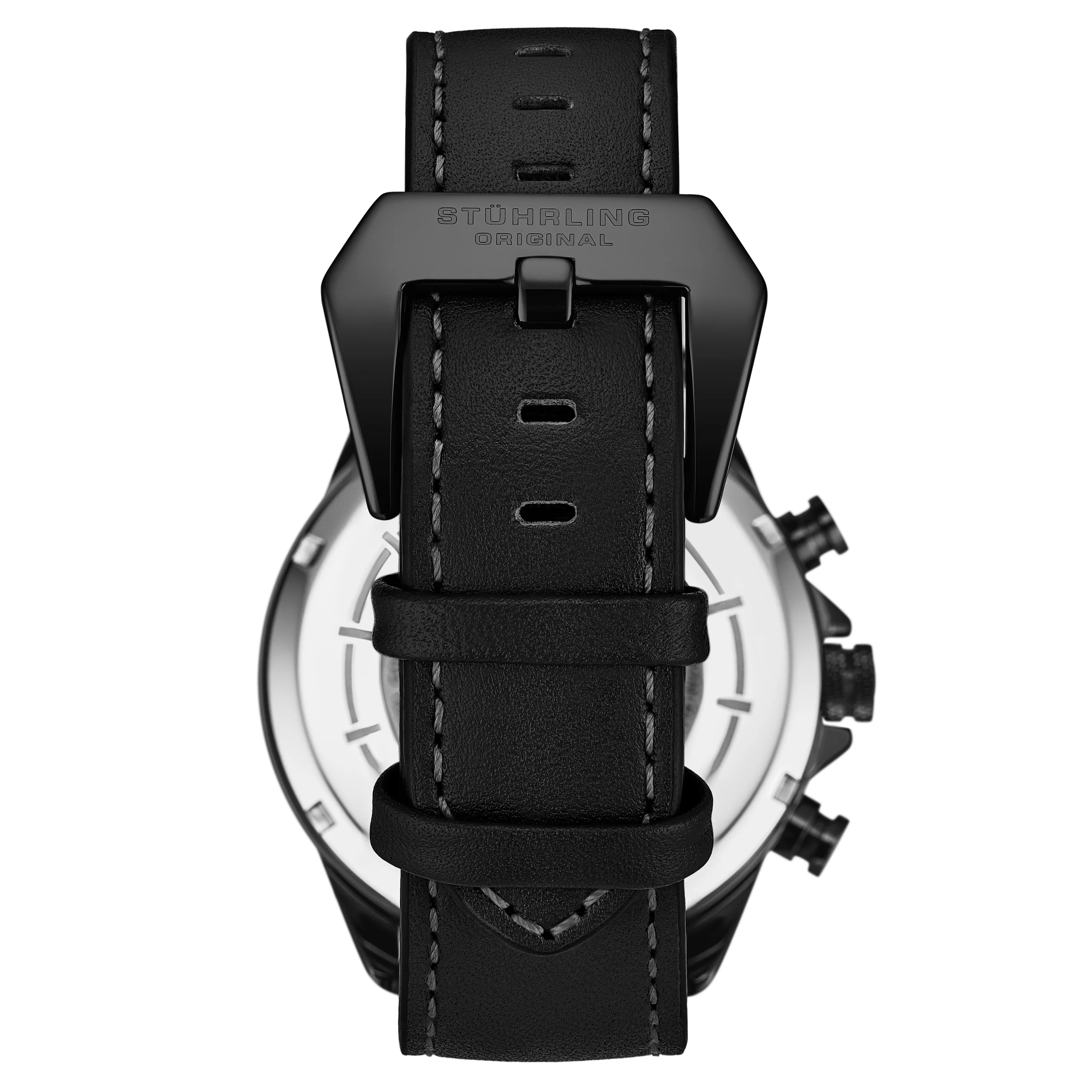 Aviator 929 Black/Leather | Black Dial - Image 2