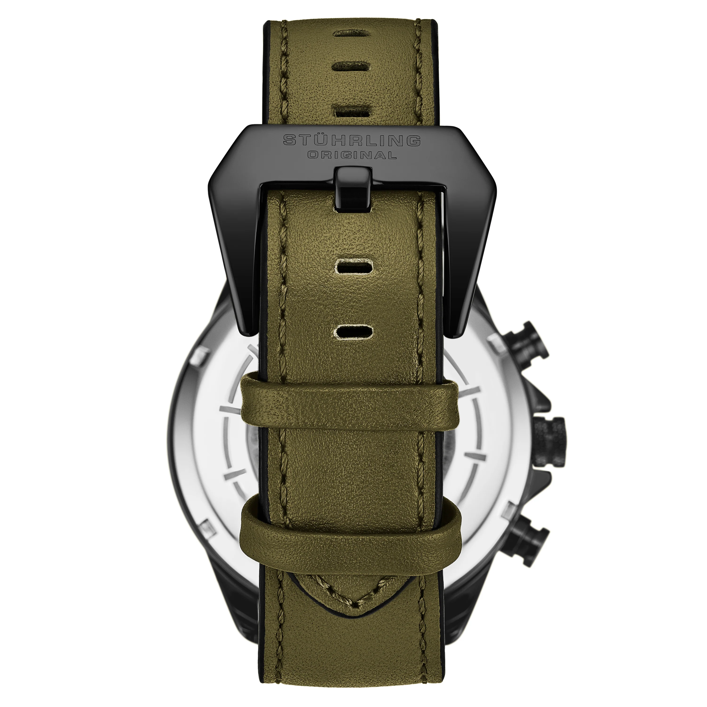 Aviator 929 Watch Green/Leather | Green Dial - Image 3