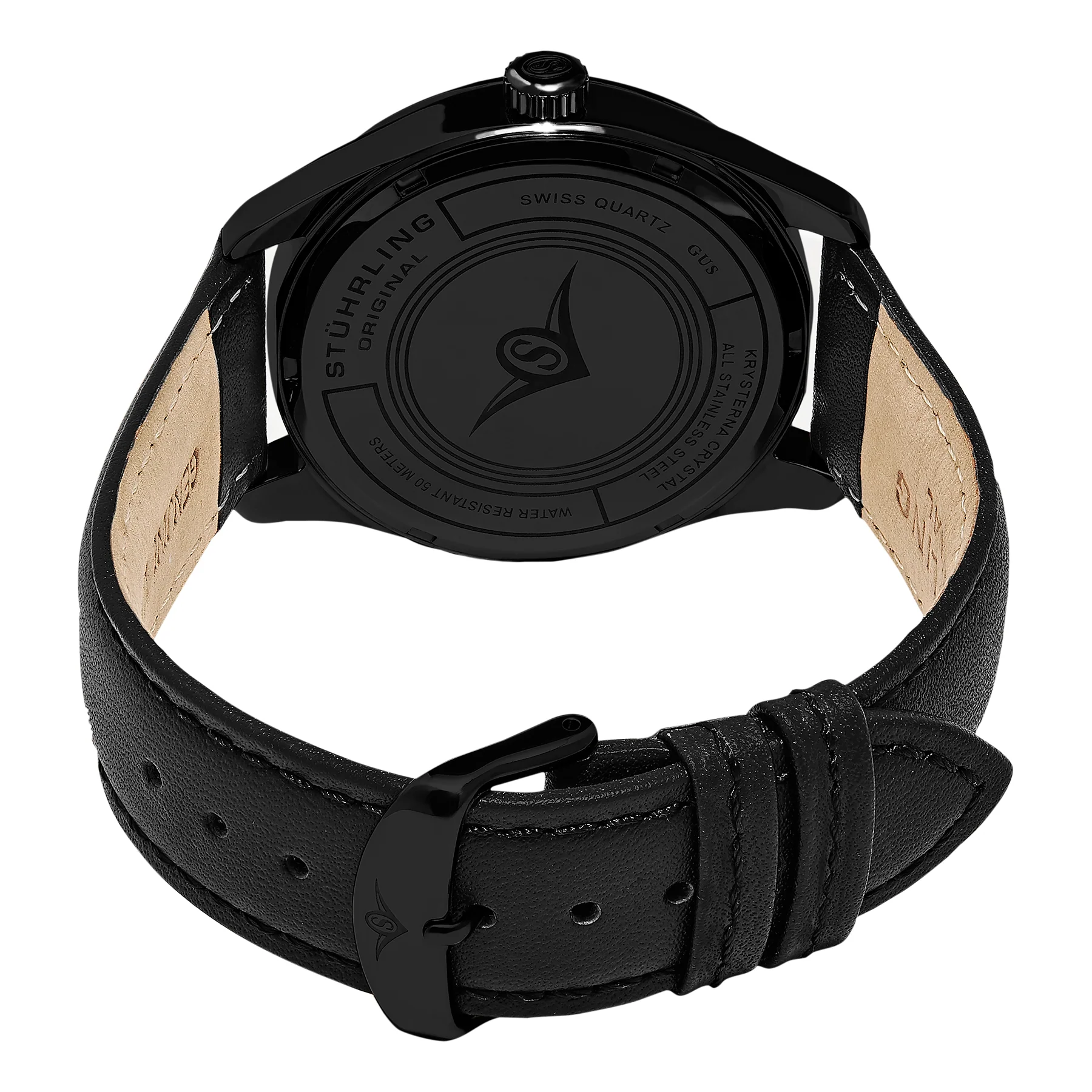 Aviator Black/Leather/Brown Dial/Black  Case | Brown Dial - Image 3