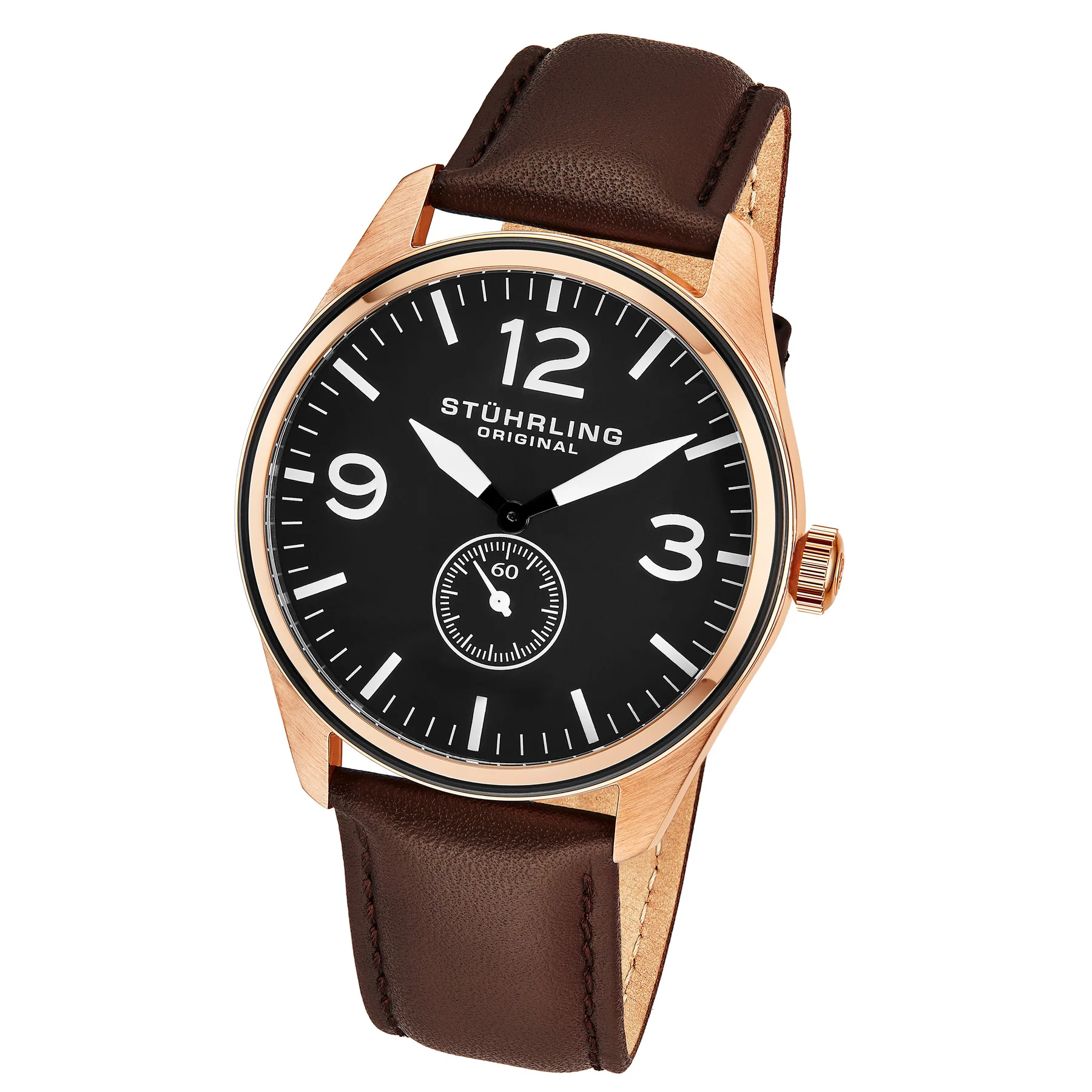 Aviator Brown/Leather/Black Dial/Rose Case | Black Dial - Image 2