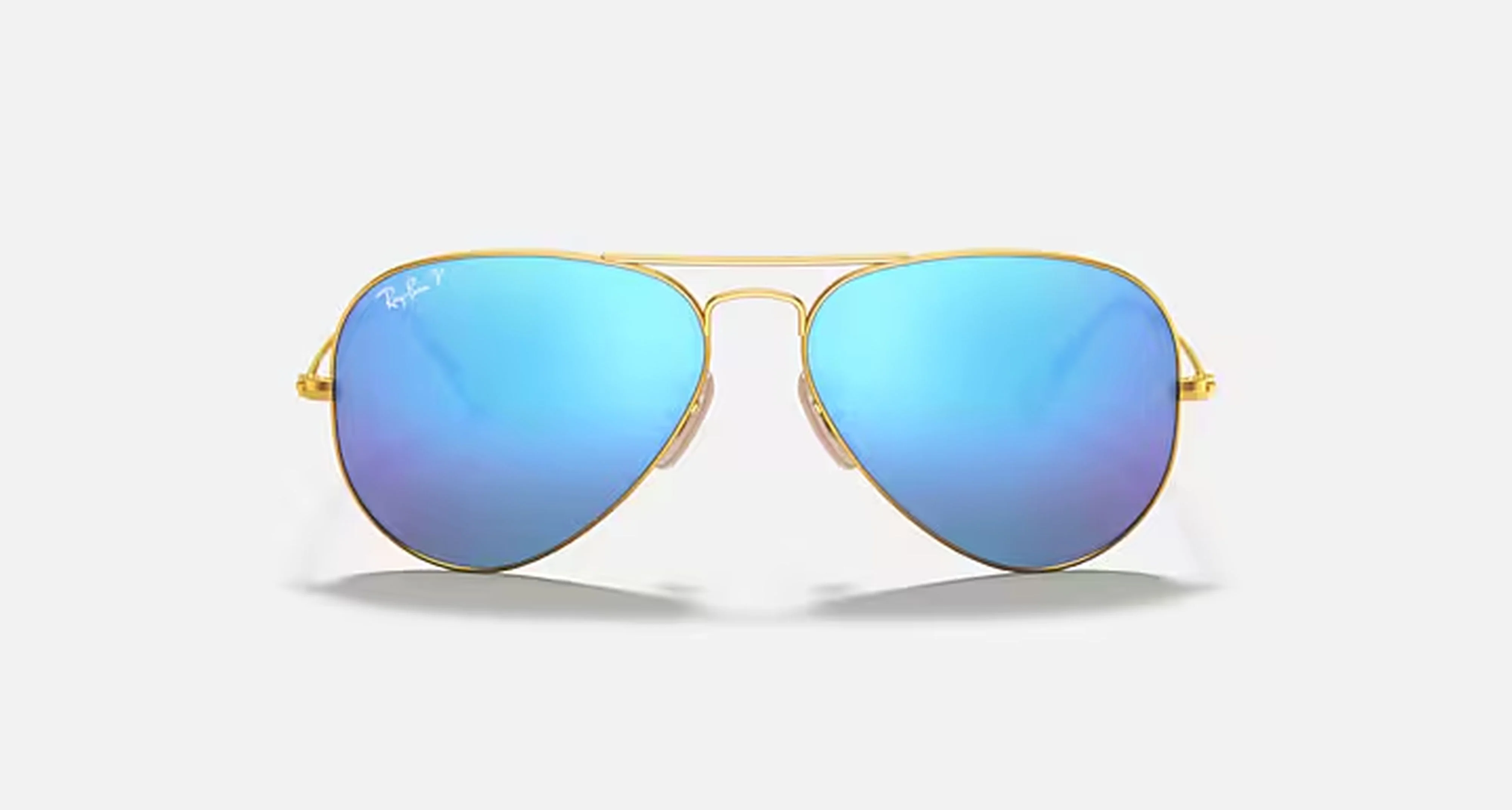 AVIATOR FLASH LENSES MENS / MATTE GOLD - BLUE MIRROR POLAR |  Dial - Image 2