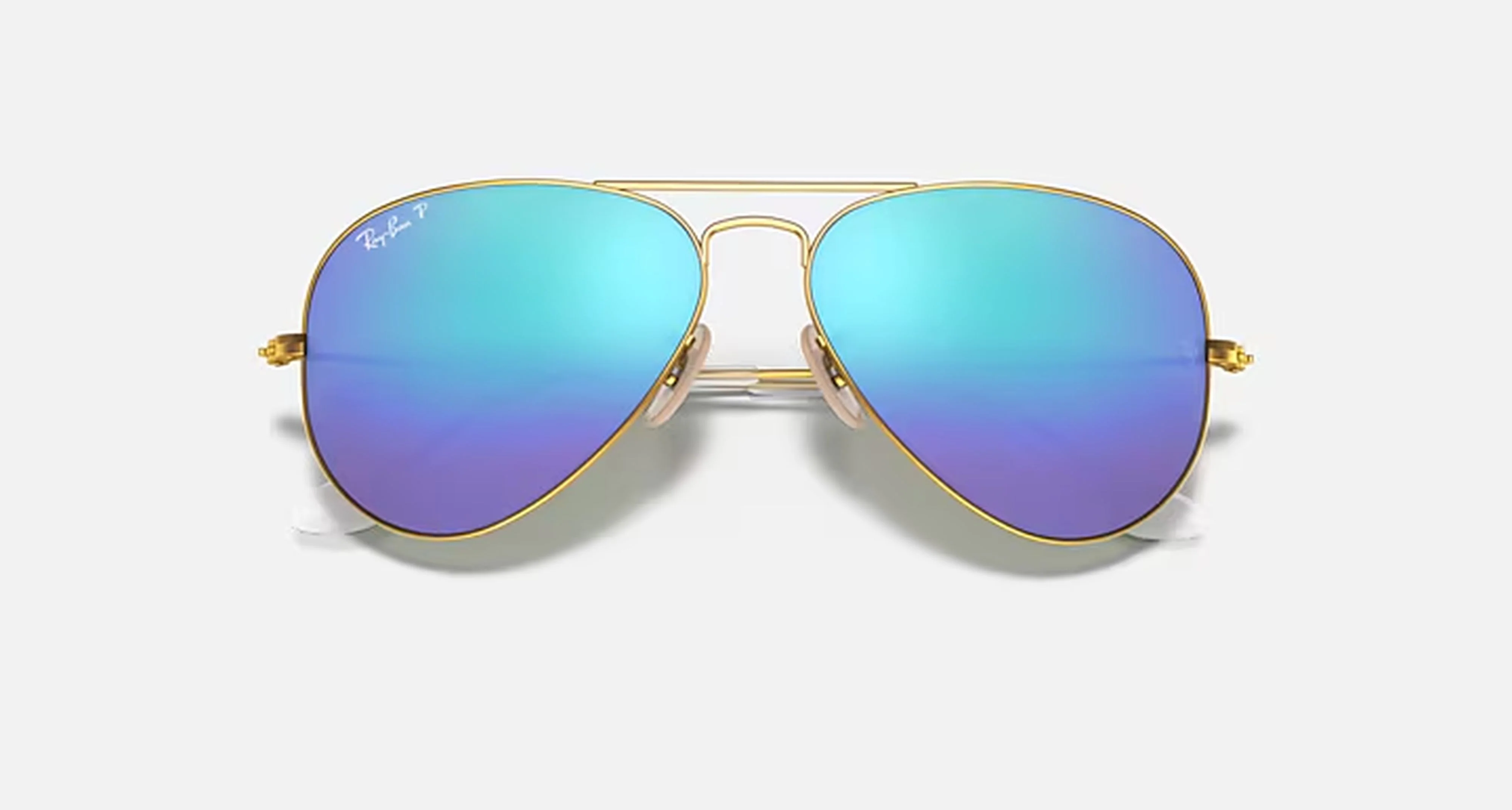 AVIATOR FLASH LENSES MENS / MATTE GOLD - BLUE MIRROR POLAR |  Dial - Image 4
