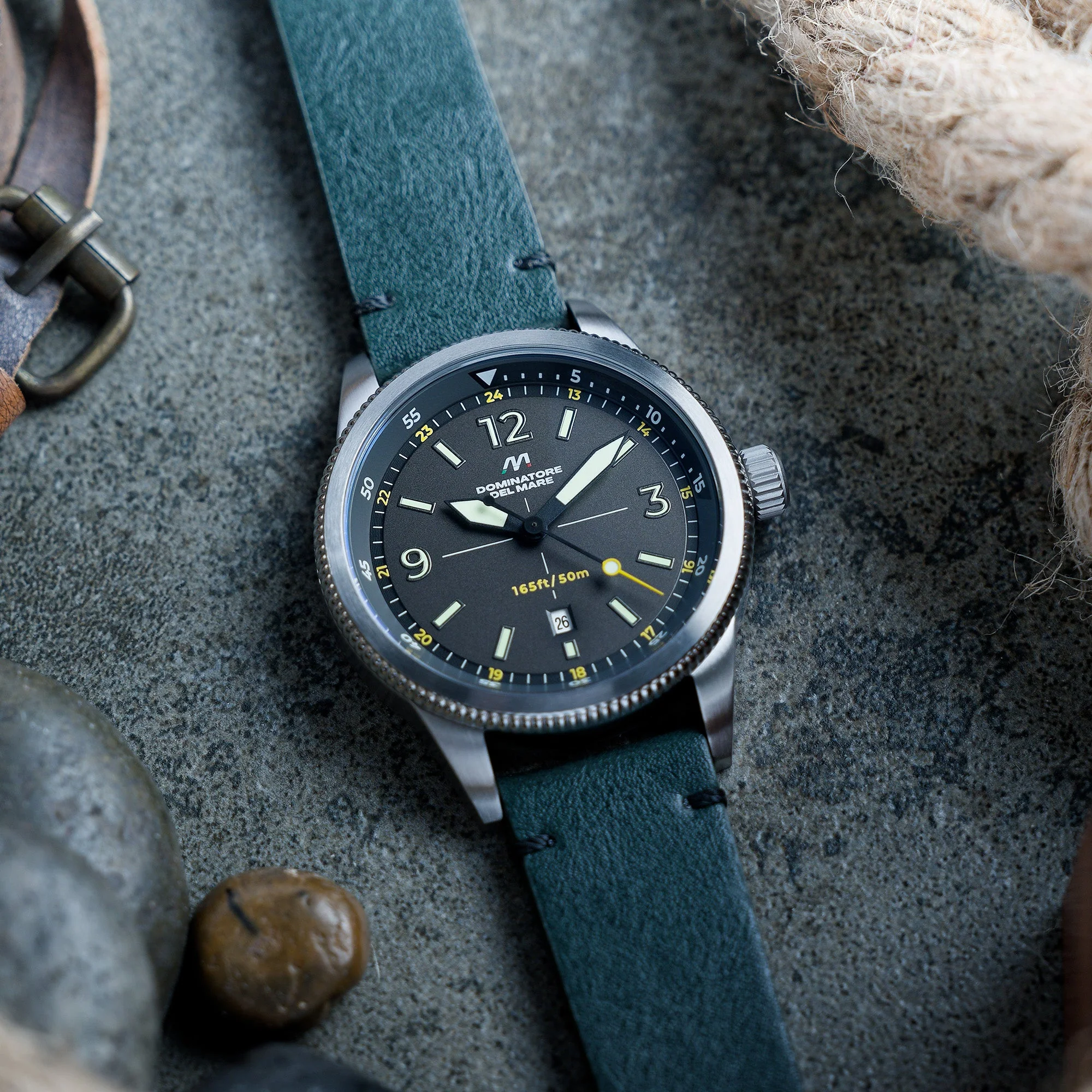 Aviatore Japan Quartz Green / Leather | Green Dial - Image 3