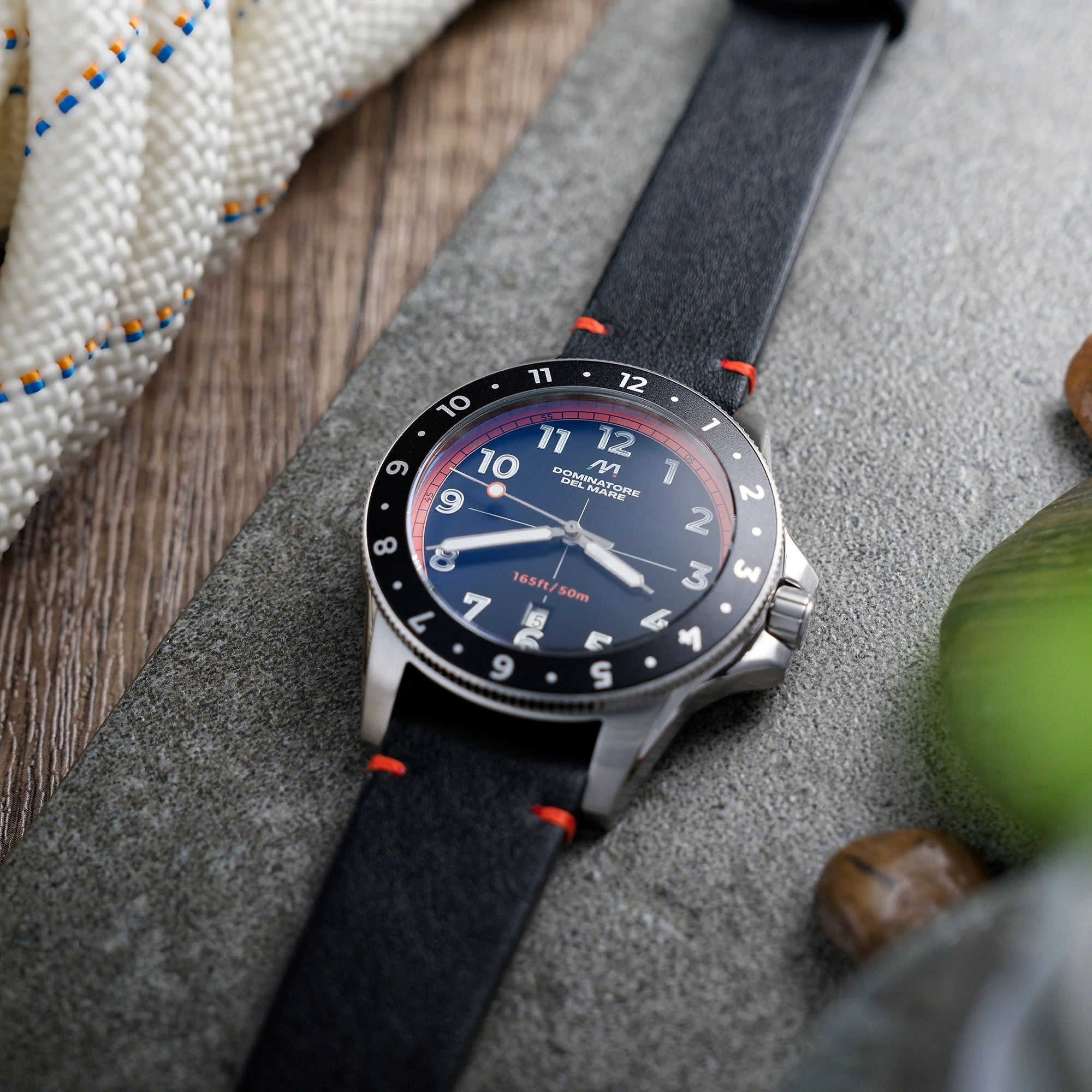 Bandiera Japan Quartz Black / Leather | Black Dial - Image 2