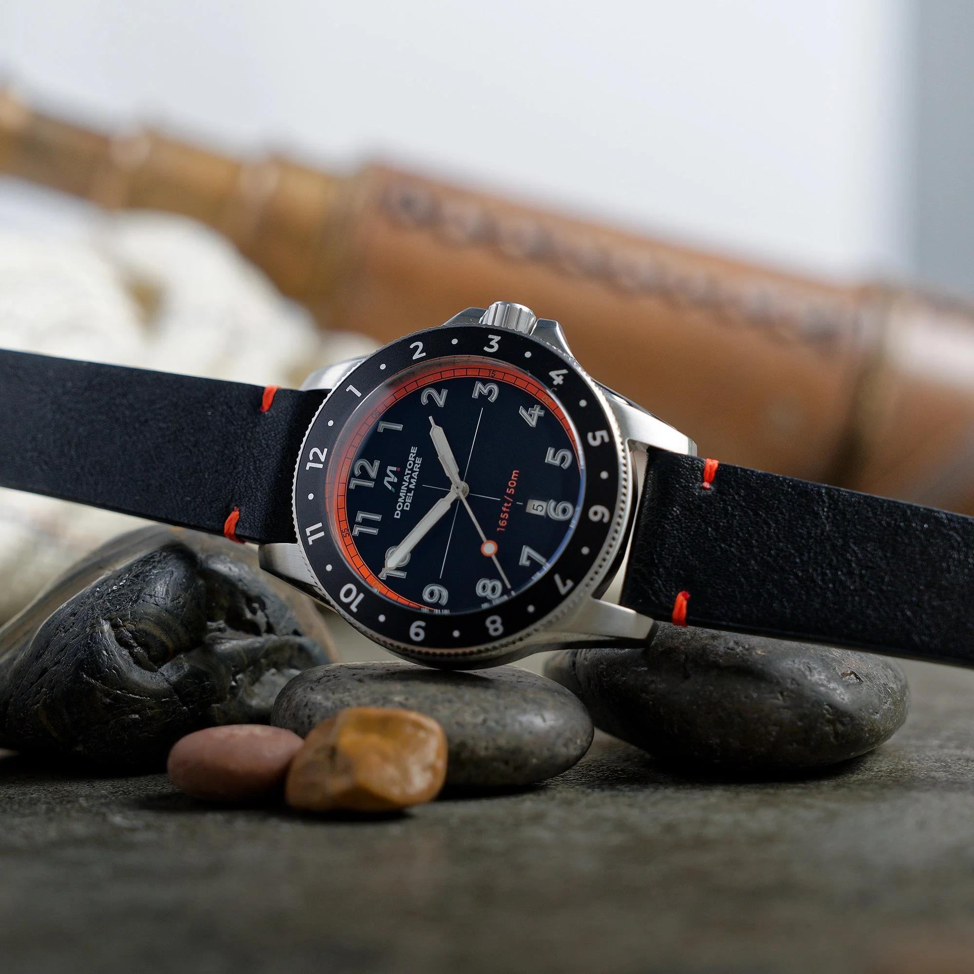 Bandiera Japan Quartz Black / Leather | Black Dial - Image 3