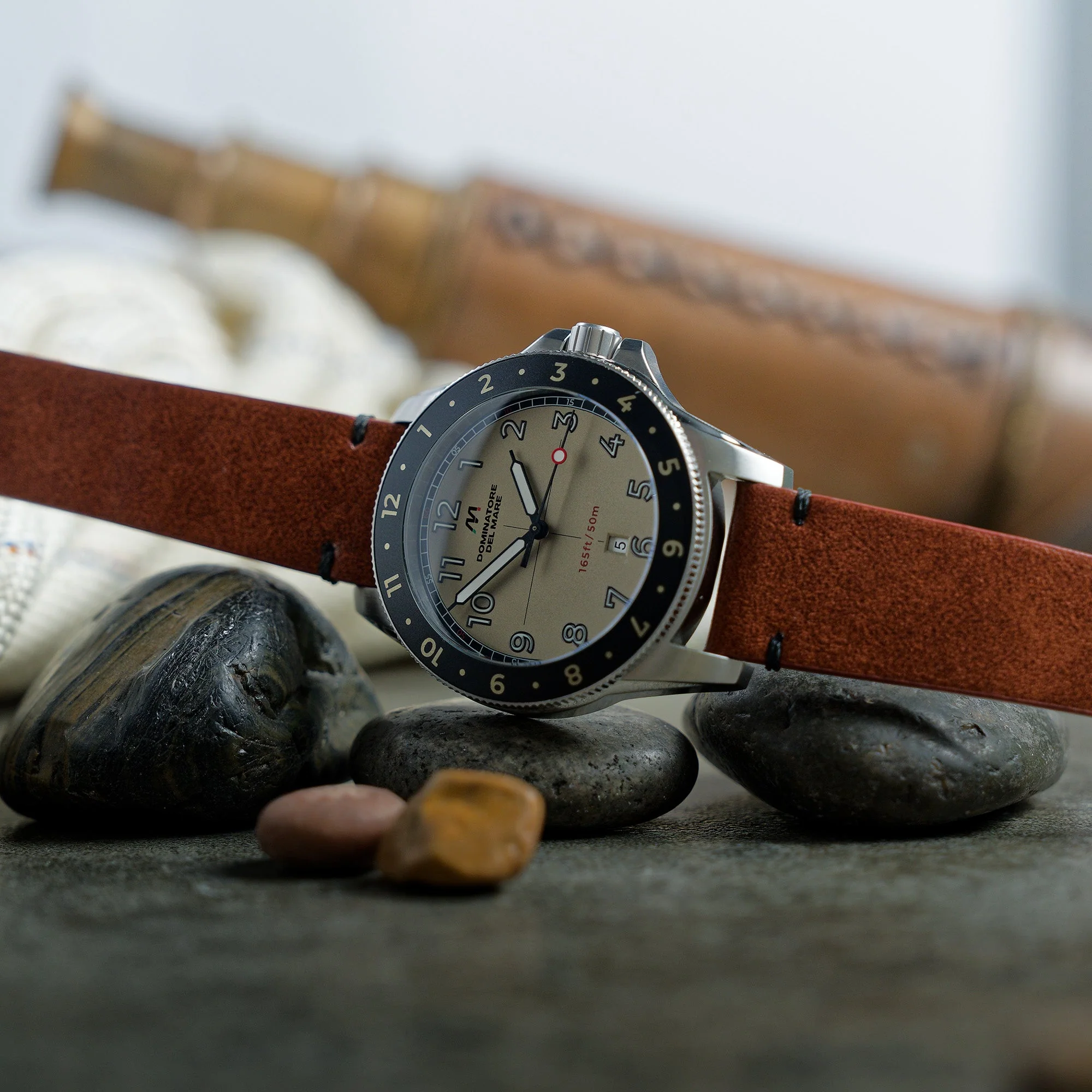 Bandiera Japan Quartz Cream / Leather | Cream Dial - Image 3