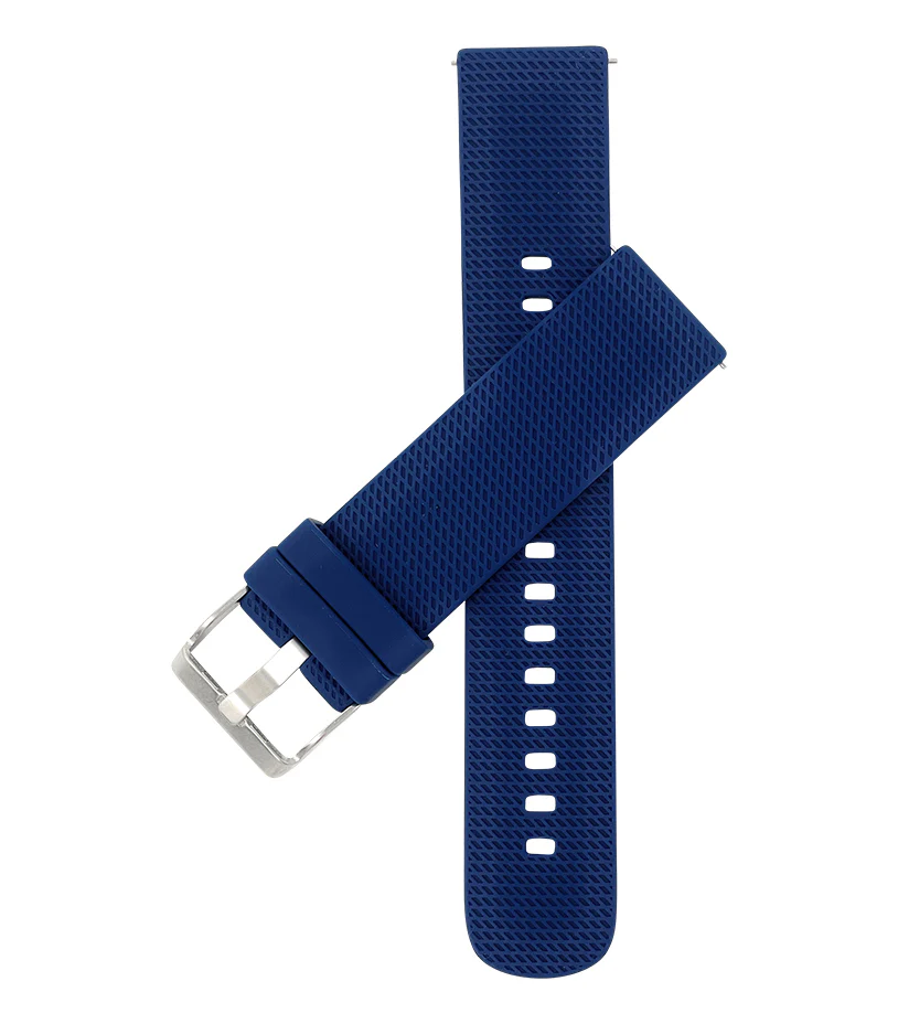 Bandini SIL.115 | Mens Quick Release Tire Tread Silicone Sports Watch Band, Waterproof, Blue / 22mm 22mm / Blue |  Dial - Image 3