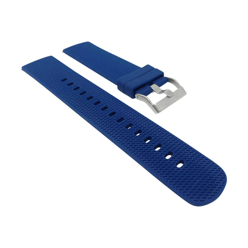 Bandini SIL.115 | Mens Quick Release Tire Tread Silicone Sports Watch Band, Waterproof, Blue / 22mm 22mm / Blue |  Dial - Image 4