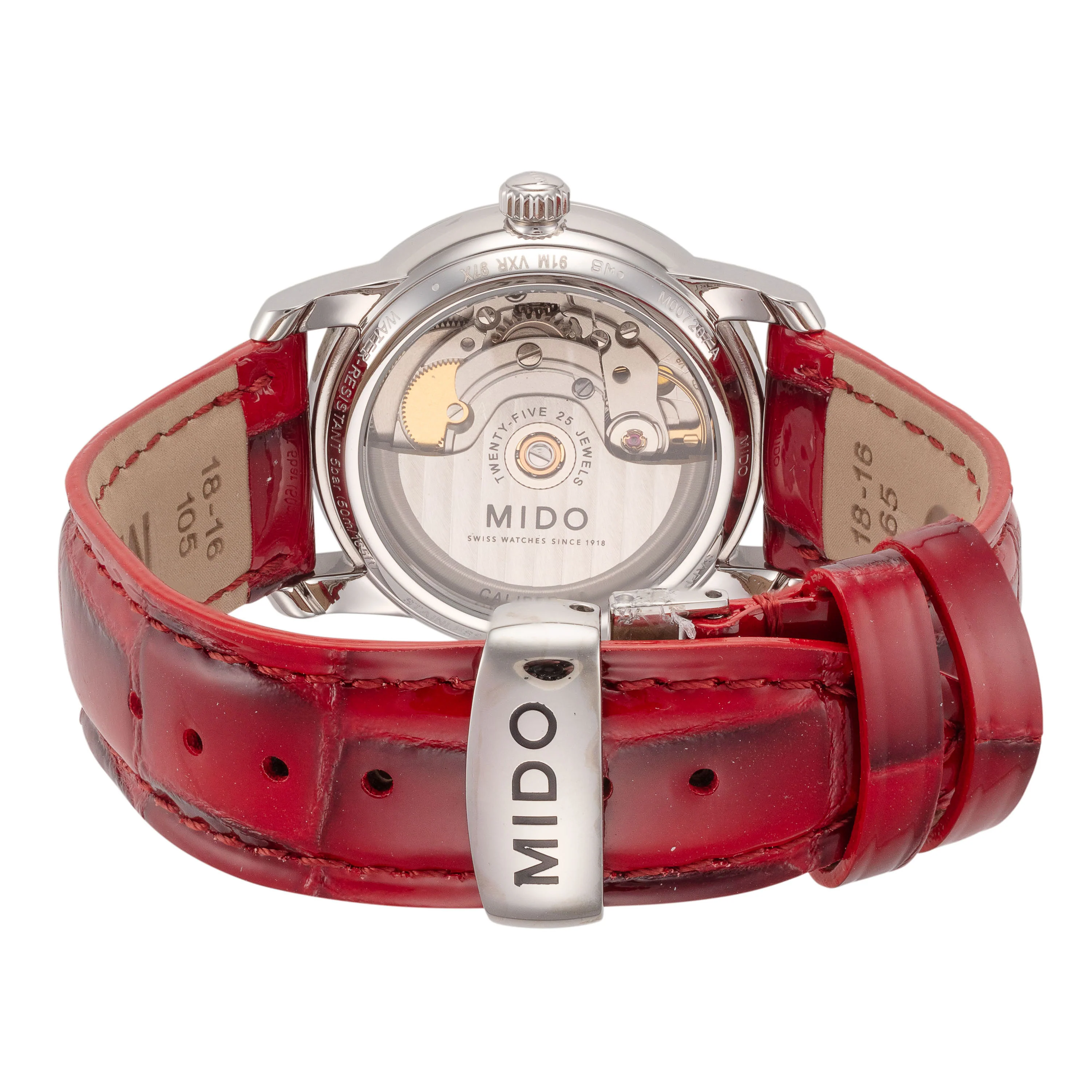 Baroncelli 33mm / White Mother-of-Pearl / Red | White Mother-of-Pearl Dial - Image 3