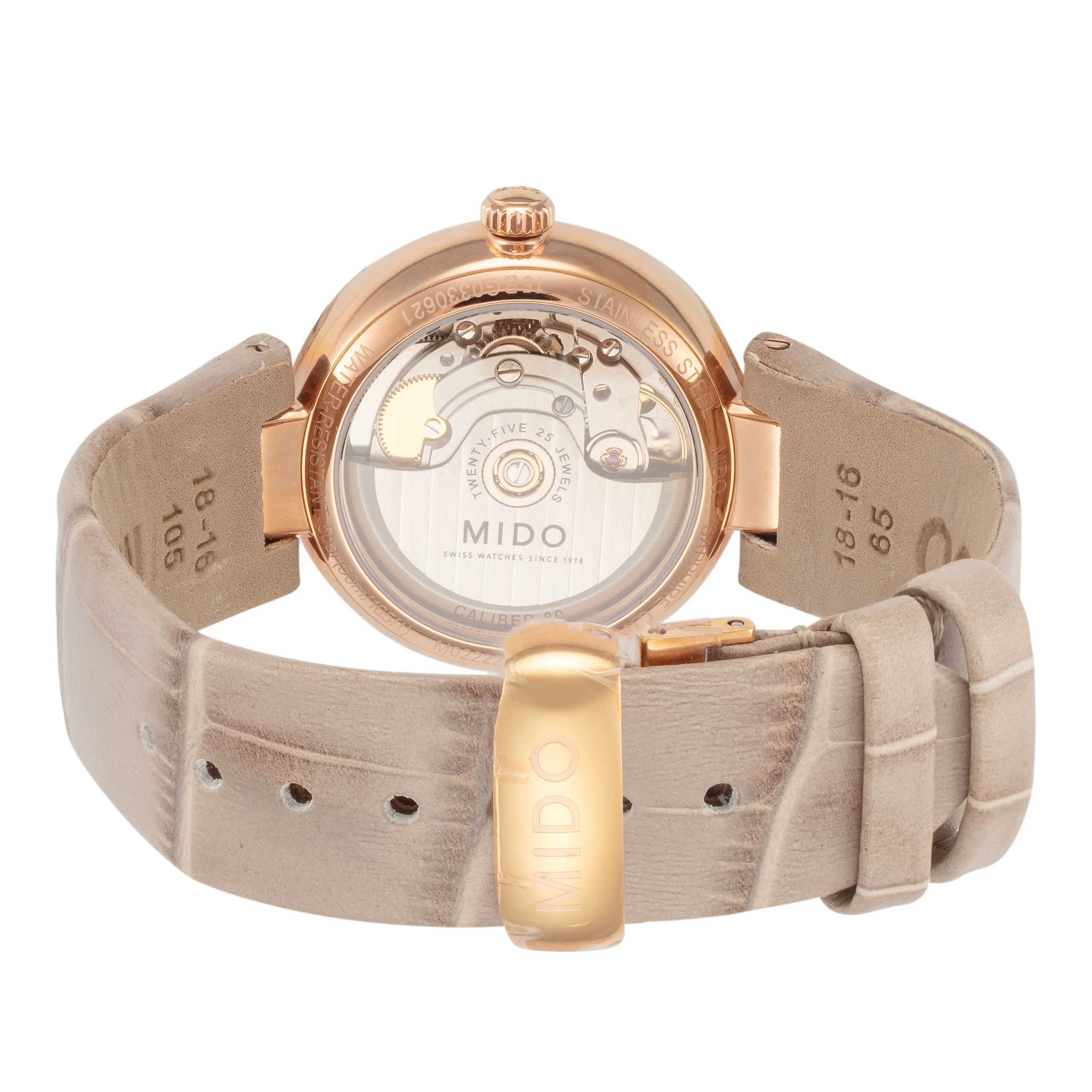Baroncelli II 33mm / White Mother-of-Pearl / Beige | White Mother-of-Pearl Dial - Image 3