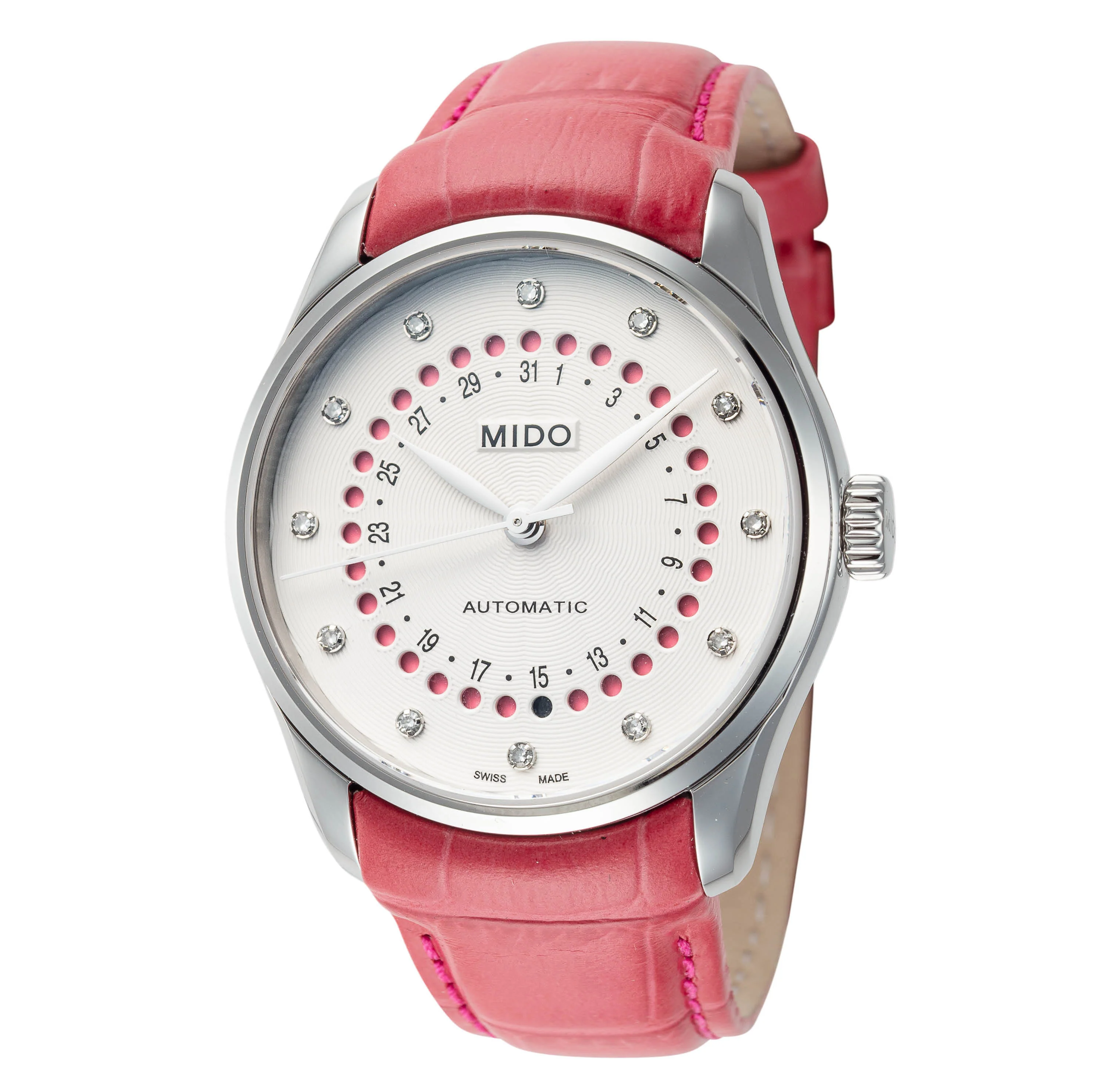 Baroncelli II 33mm / White / Pink | White Dial