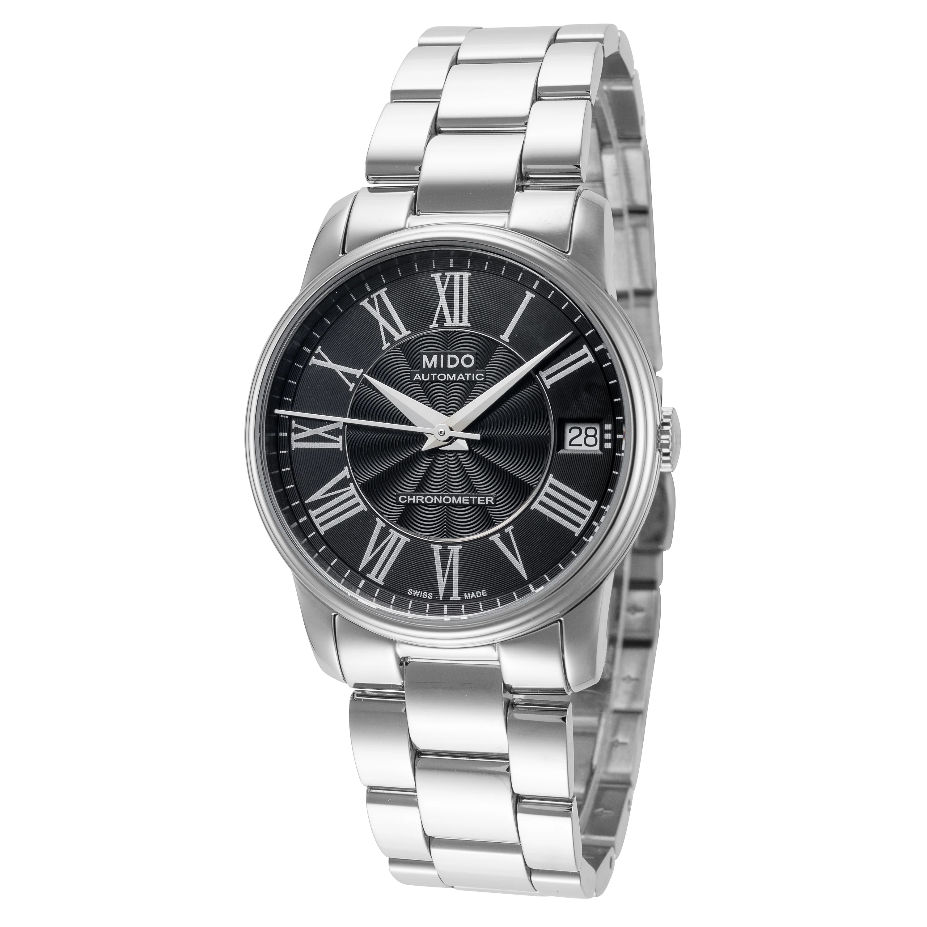 Baroncelli III 33mm / Black / Silver | Black Dial