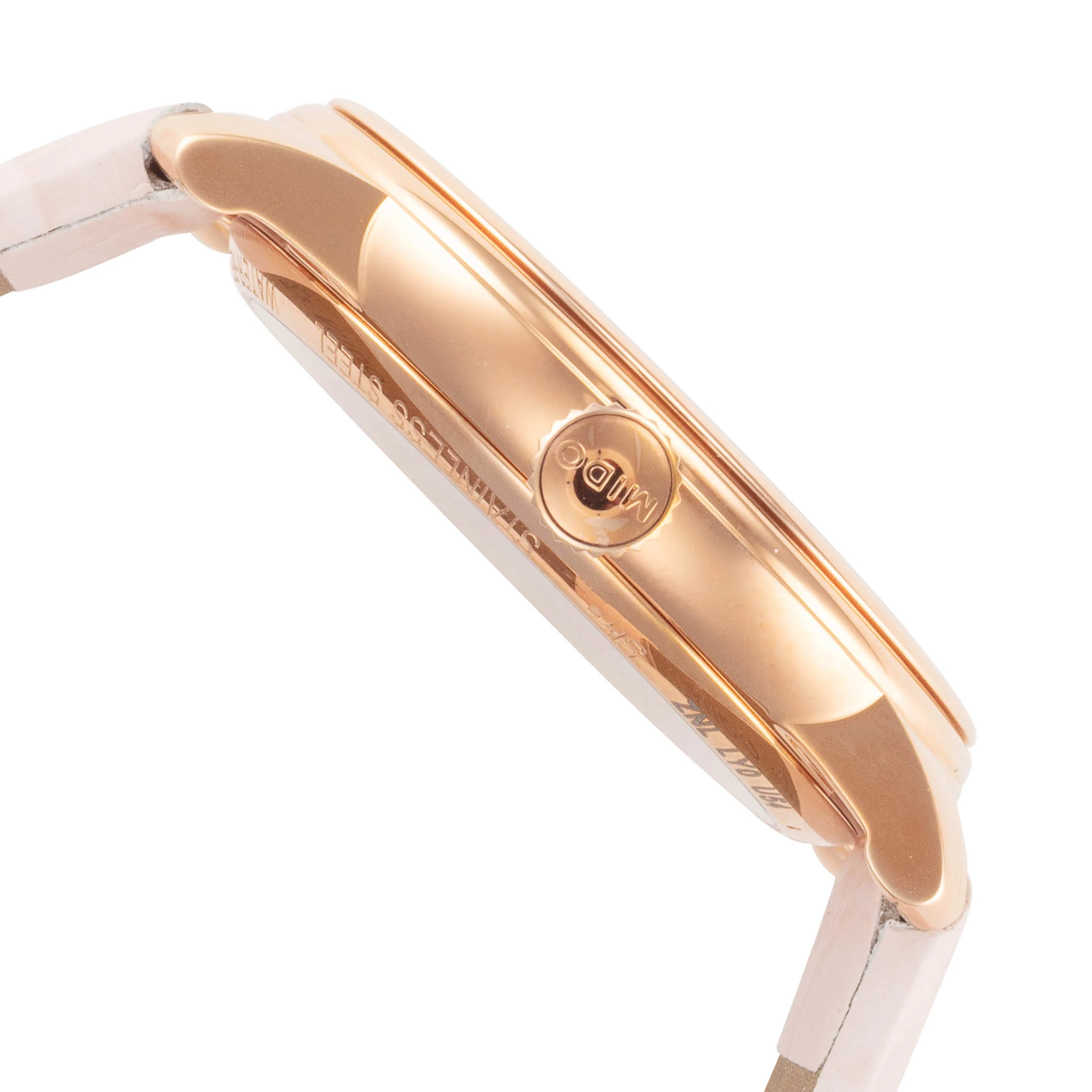 Baroncelli III 33mm / White / Pink | White Dial - Image 2