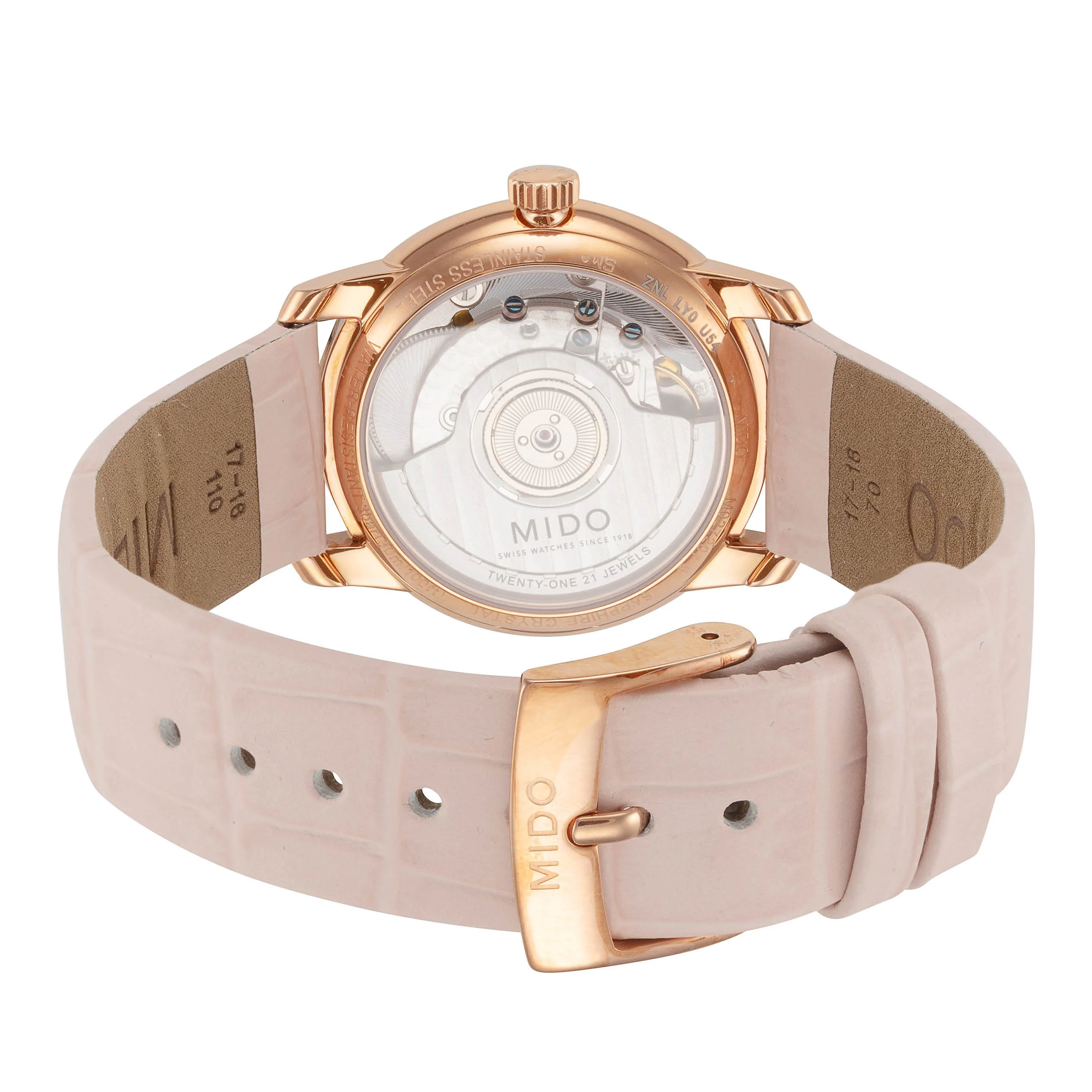 Baroncelli III 33mm / White / Pink | White Dial - Image 3