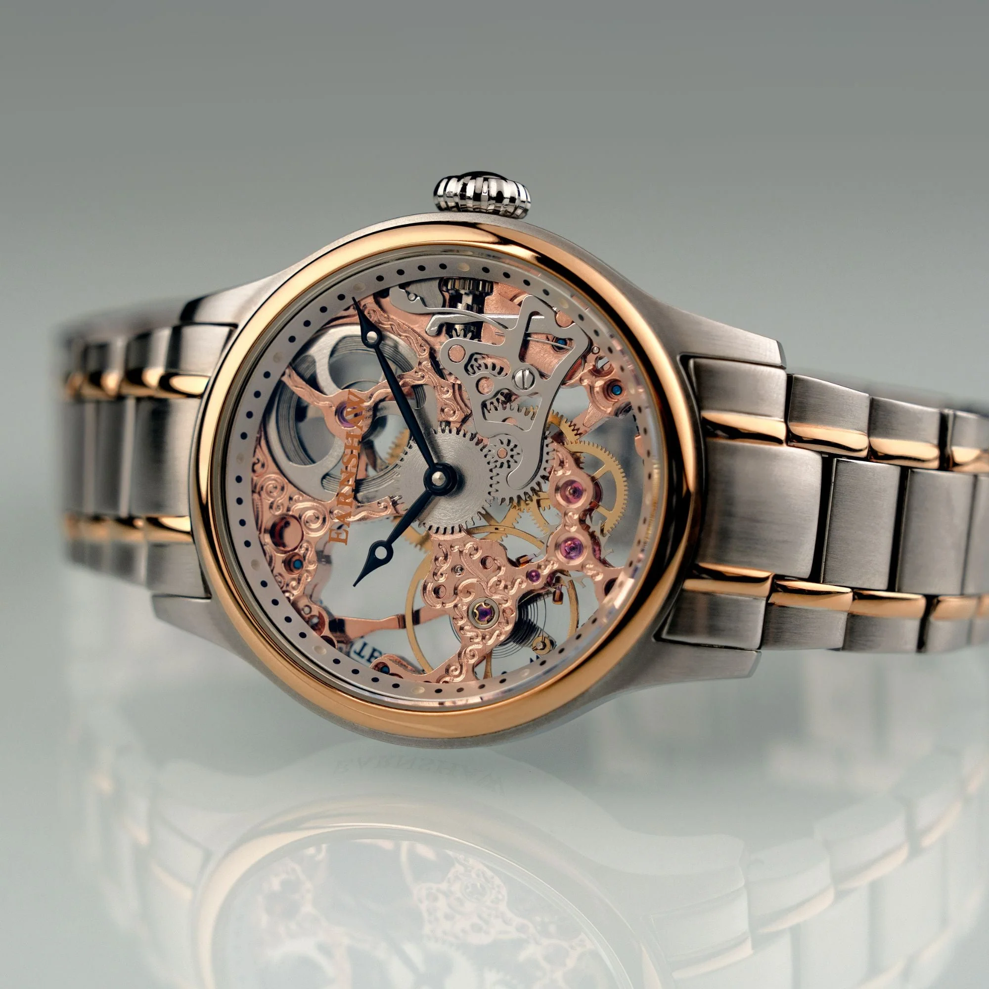 Bauer Mechanical Skeleton Rose Gold / Stainless Steel | Rose Gold Dial - Image 2