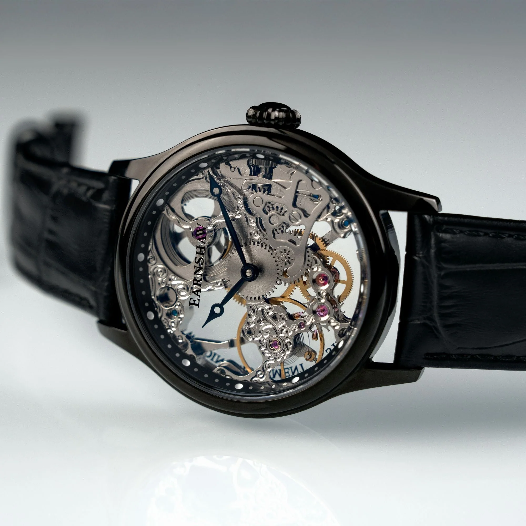 Bauer Mechanical Skeleton Transparent / Genuine Leather | Transparent Dial - Image 2