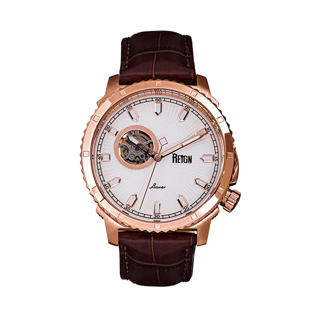 Bauer Rose Gold/White | White Dial