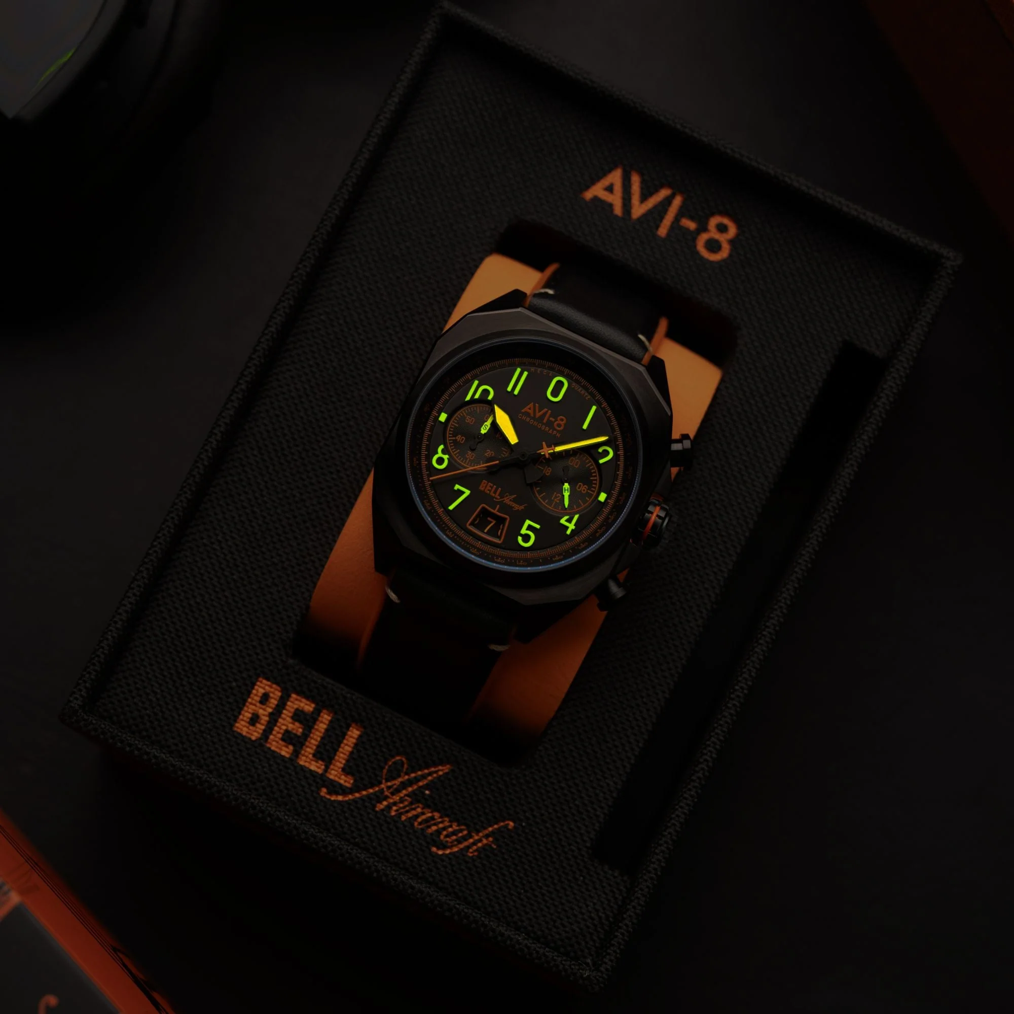 BELL X-1 MACHBUSTER CHRONOGRAPH Black / Leather | Black Dial - Image 3