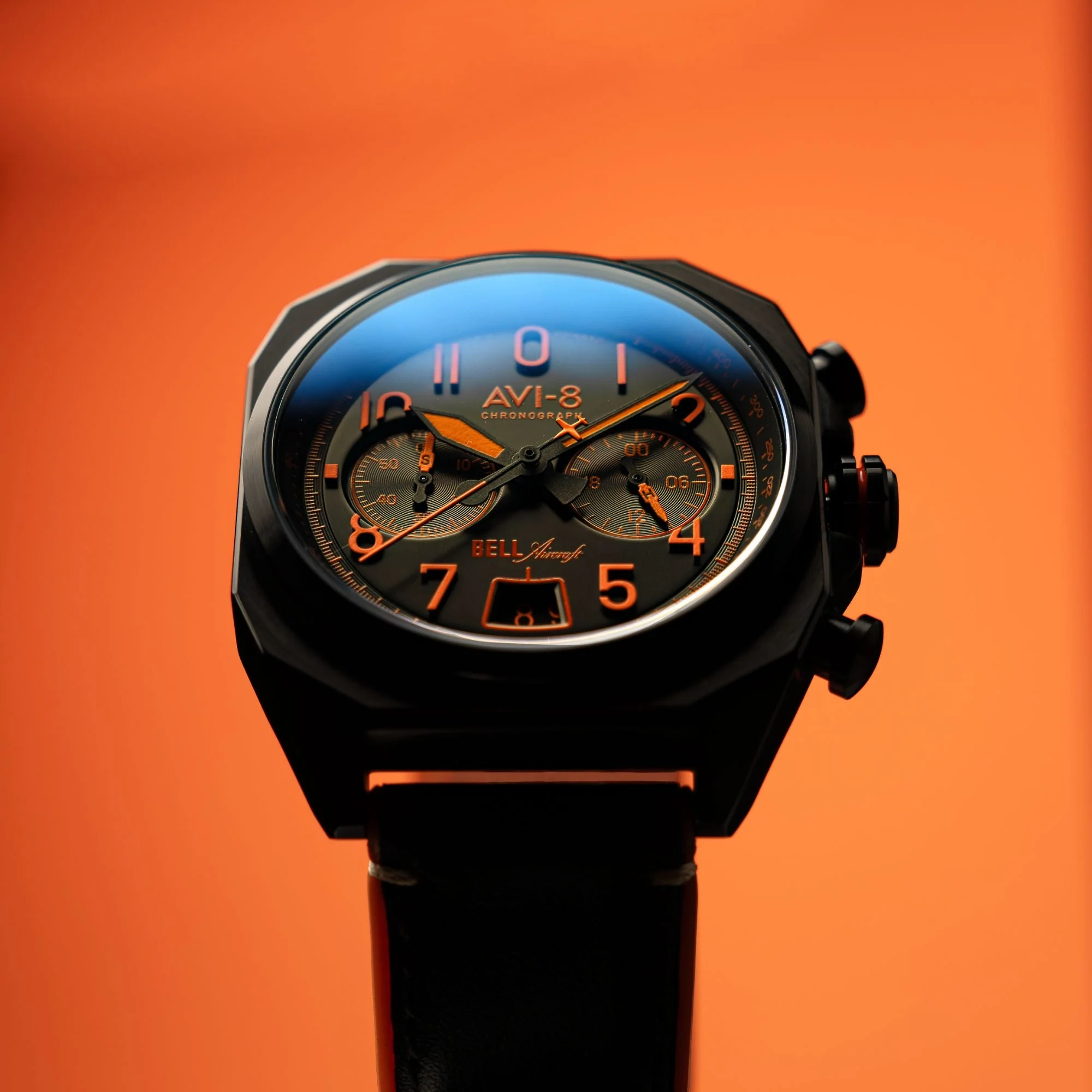 BELL X-1 MACHBUSTER CHRONOGRAPH Black / Leather | Black Dial - Image 4