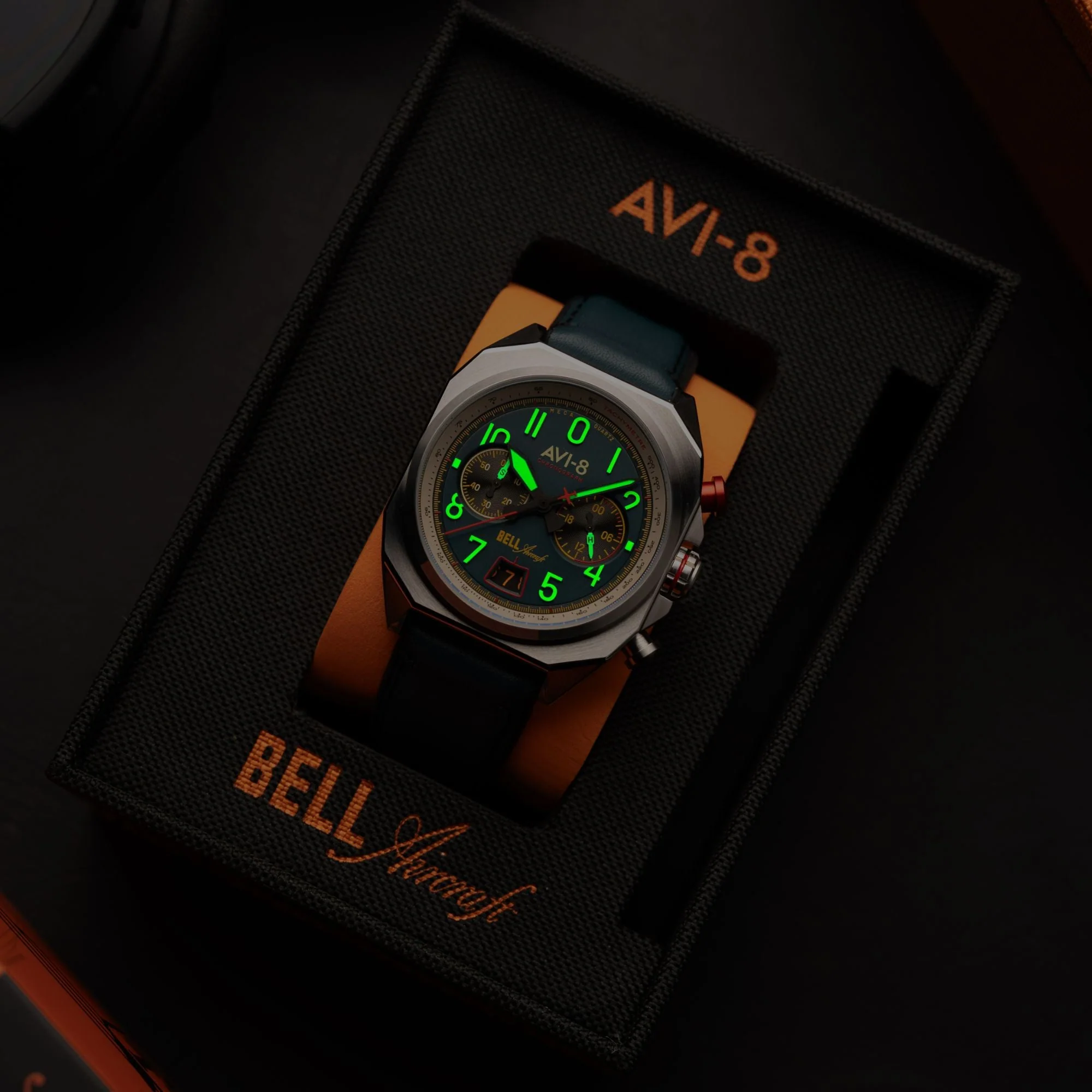 BELL X-1 MACHBUSTER CHRONOGRAPH Blue / Leather | Blue Dial - Image 3