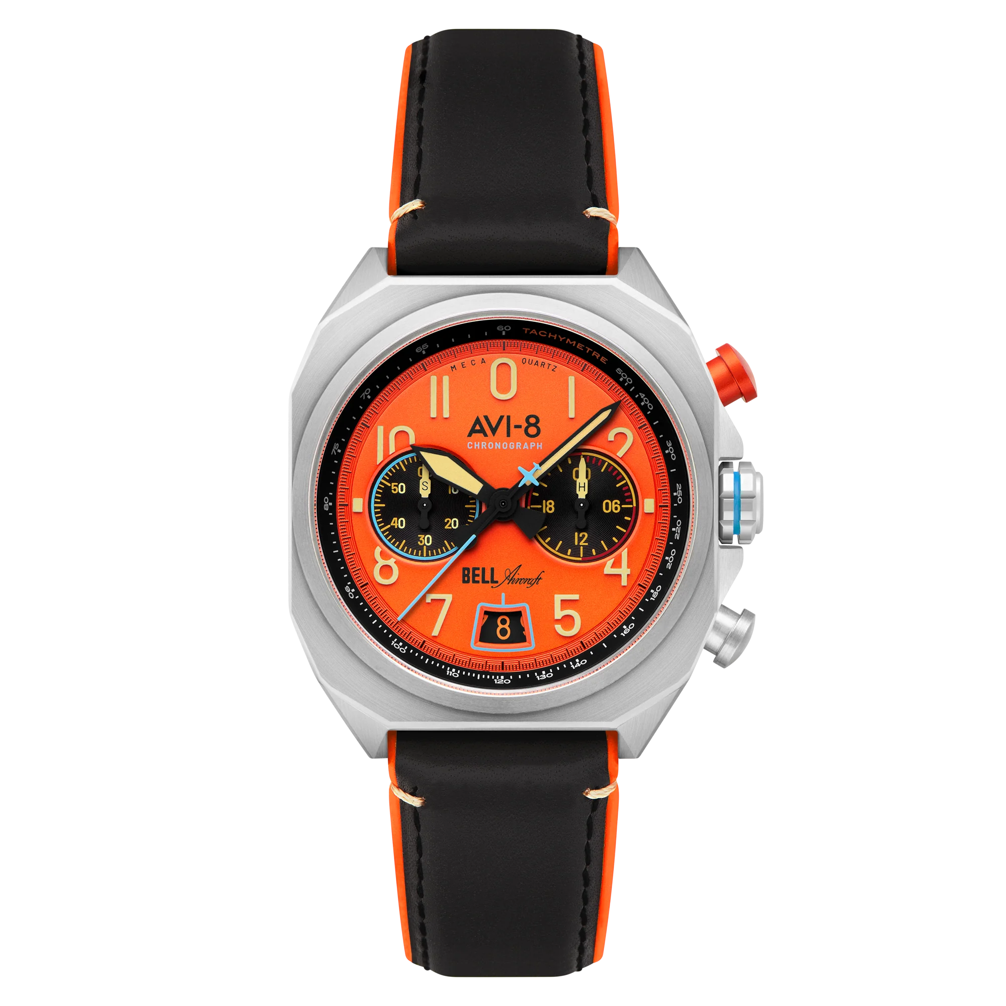 BELL X-1 MACHBUSTER CHRONOGRAPH Orange / Leather | Orange Dial