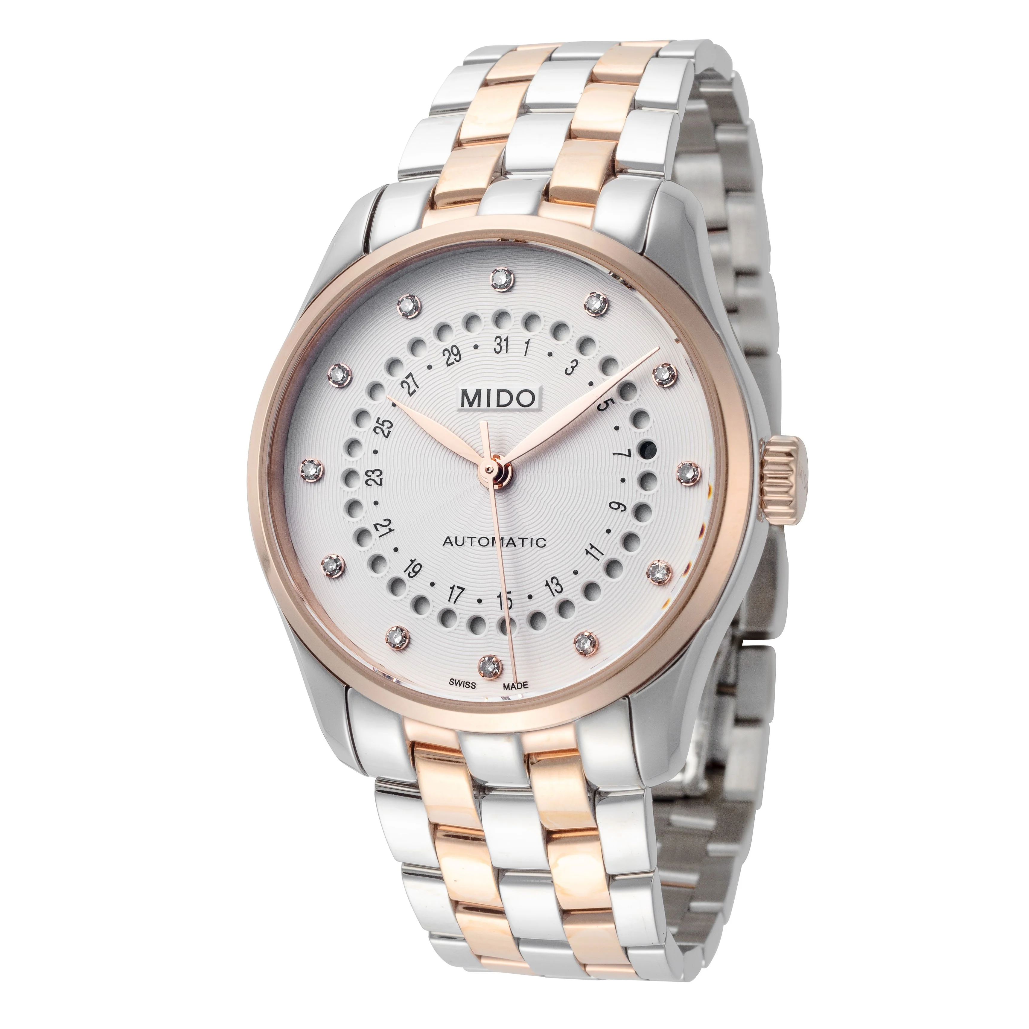 Belluna II 33mm / Silver / Silver and Rose Gold | Silver Dial