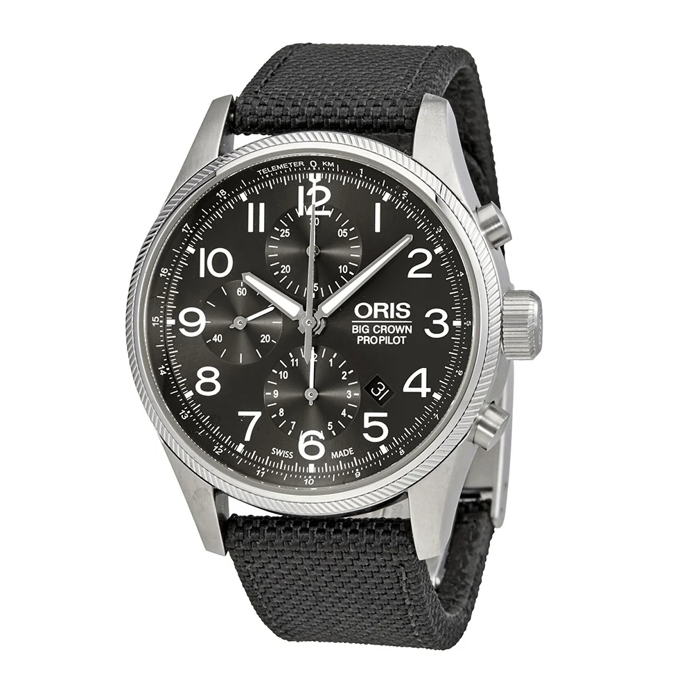 Big Crown ProPilot Chrono Grey Dial & Black Textile Strap | Dial