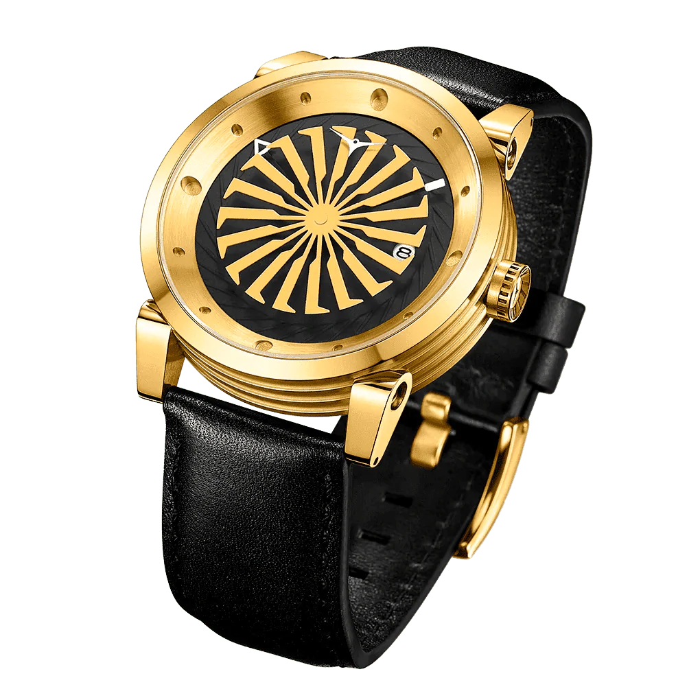Blade 12K Stainless Steel Gold Plated | Black Dial - Image 2