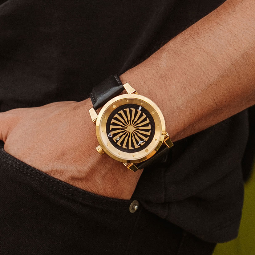 Blade 12K Stainless Steel Gold Plated | Black Dial - Image 7