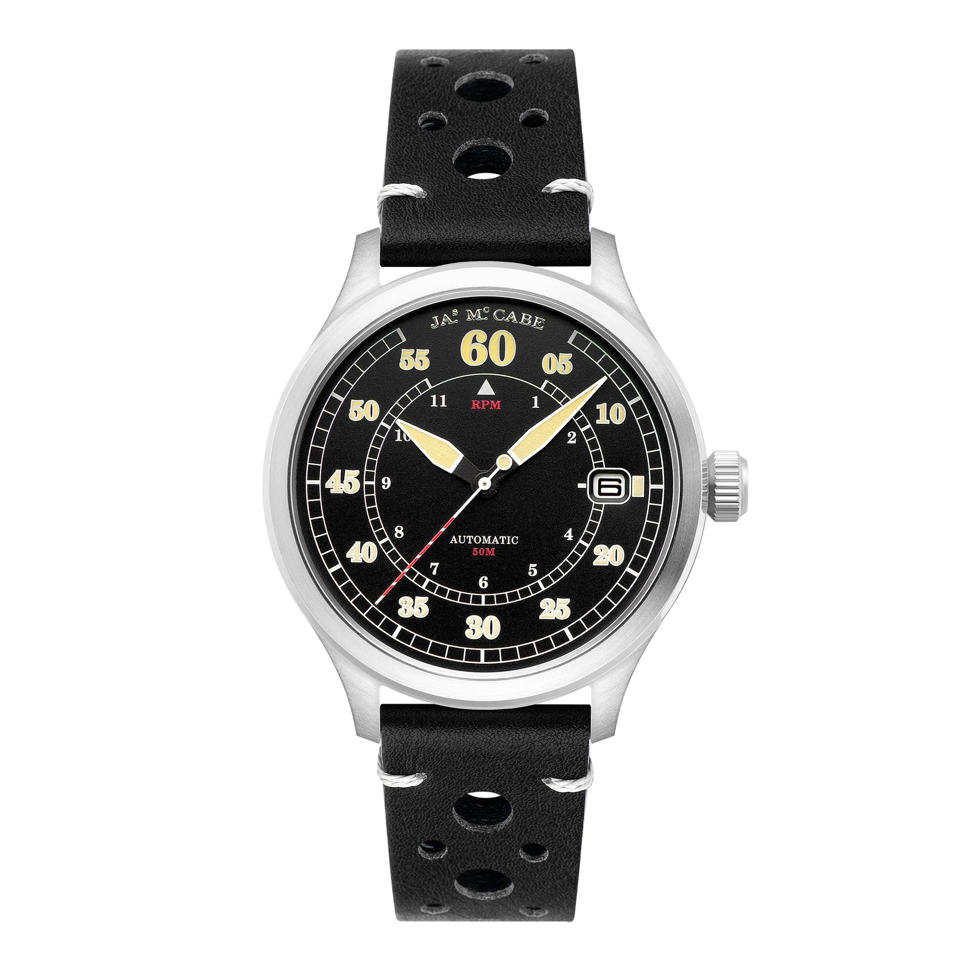 Bobber Automatic Black / Leather | Black Dial