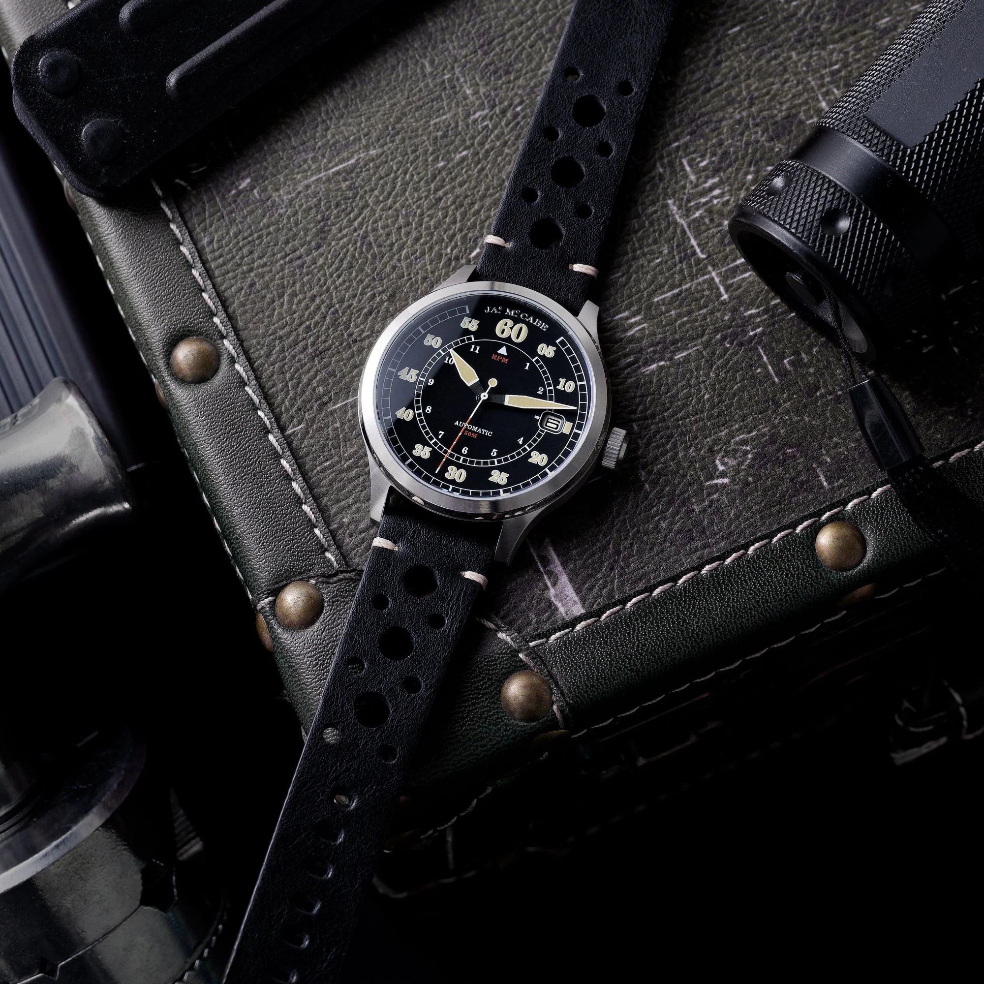 Bobber Automatic Black / Leather | Black Dial - Image 2