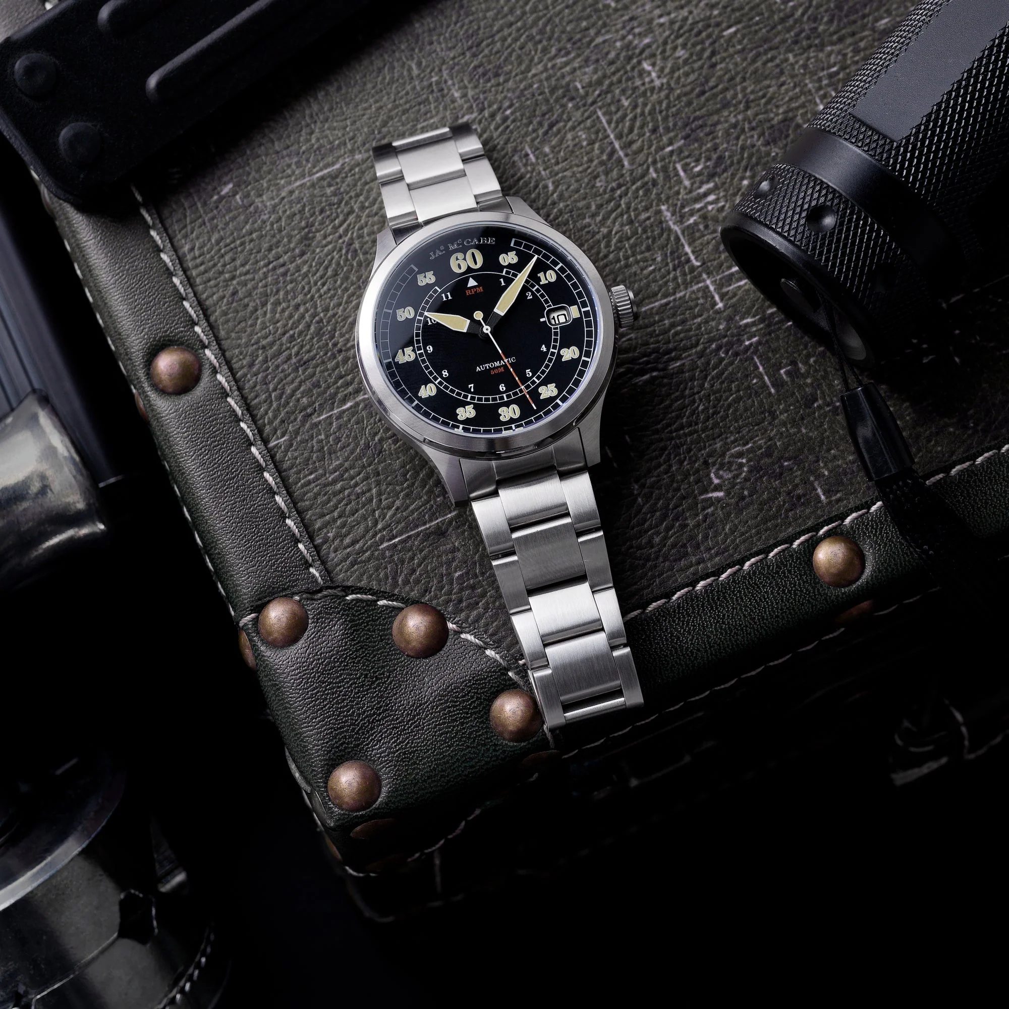 Bobber Automatic Black / Stainless Steel | Black Dial - Image 2
