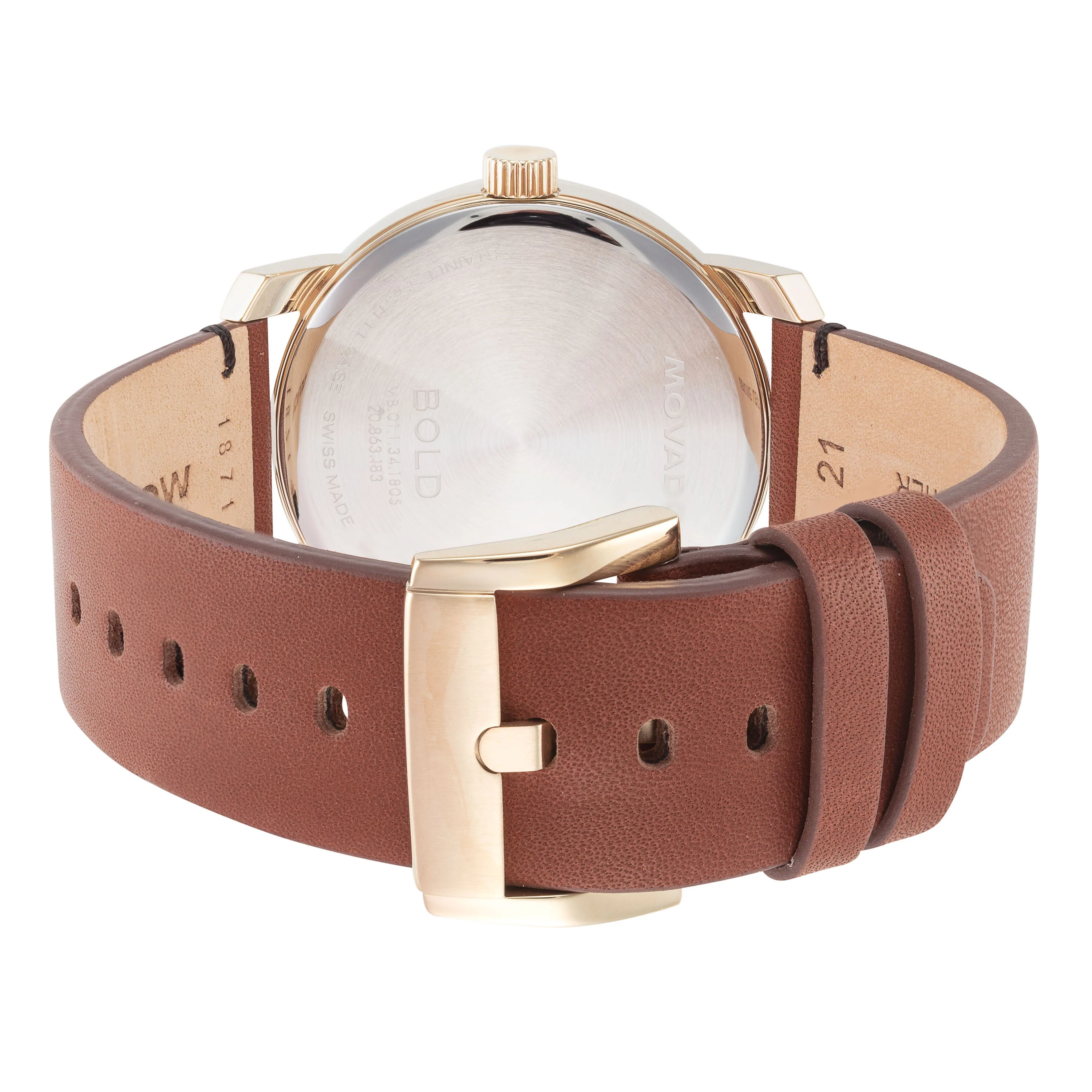 Bold 41mm / Black / Brown | Black Dial - Image 3