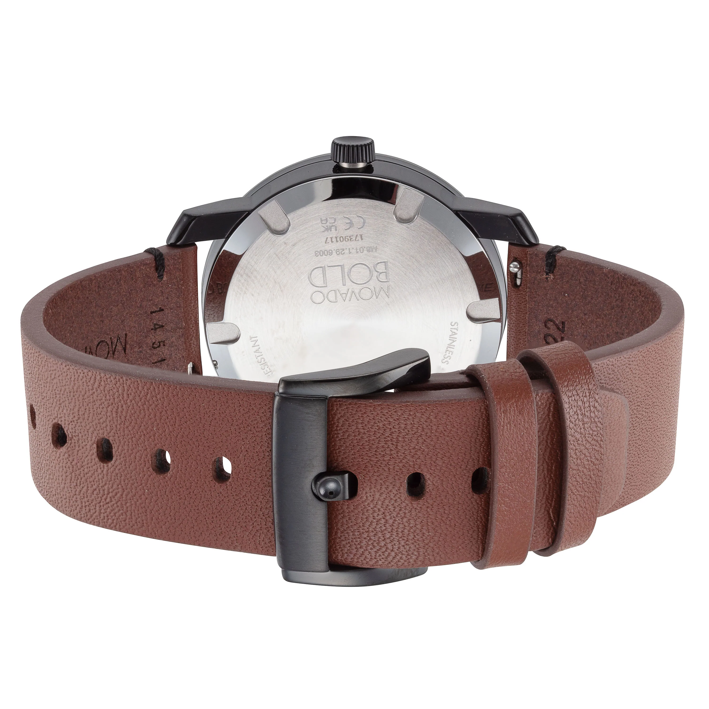 Bold 42mm / Black / Brown | Black Dial - Image 3