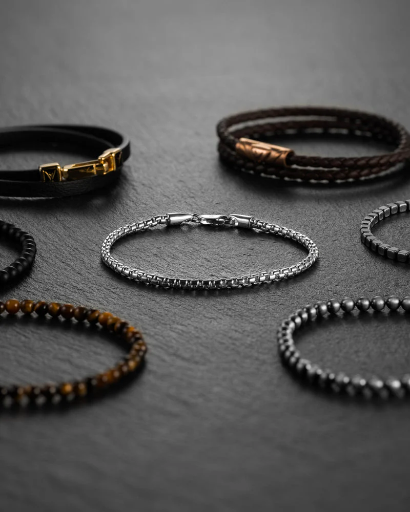 Box Chain Bracelet, 3MM Sterling Silver - Image 4