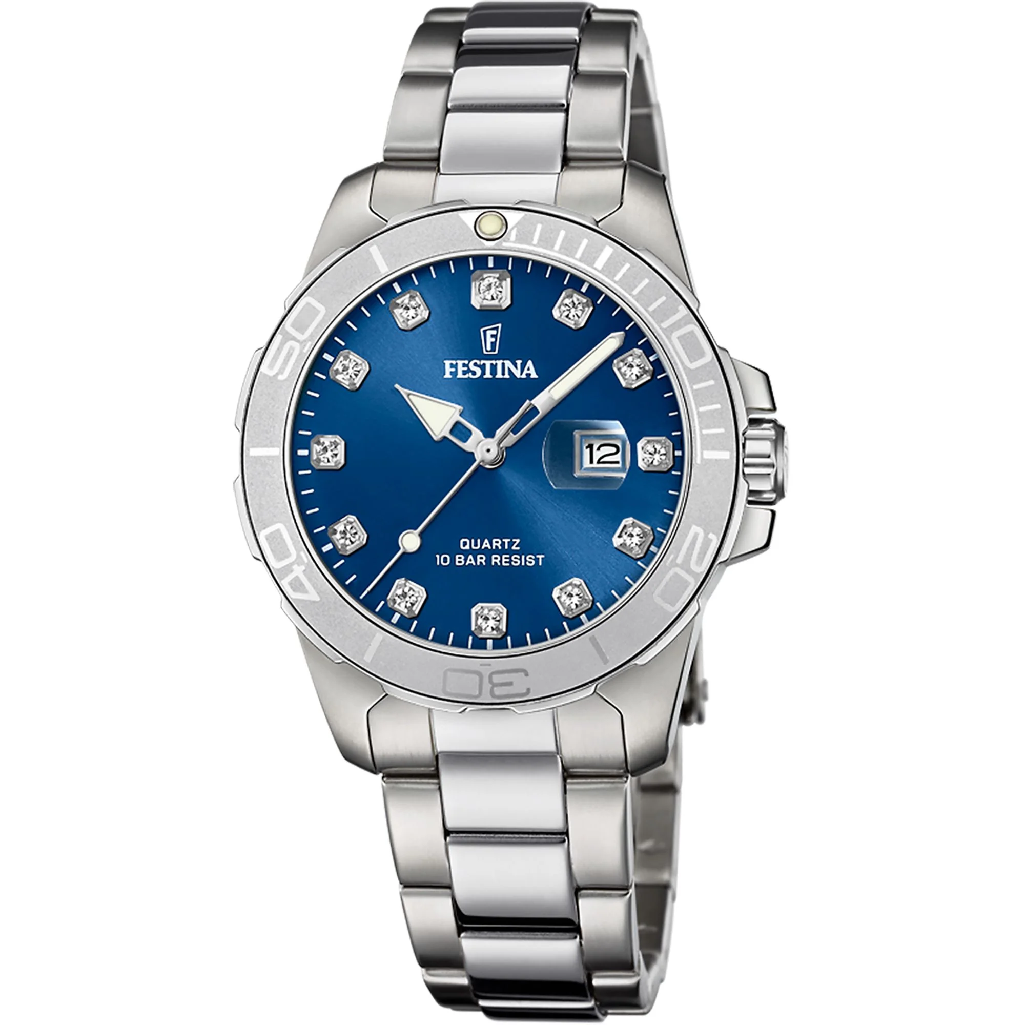Boyfriend Collection Blue / Stainless steel Blue Dial